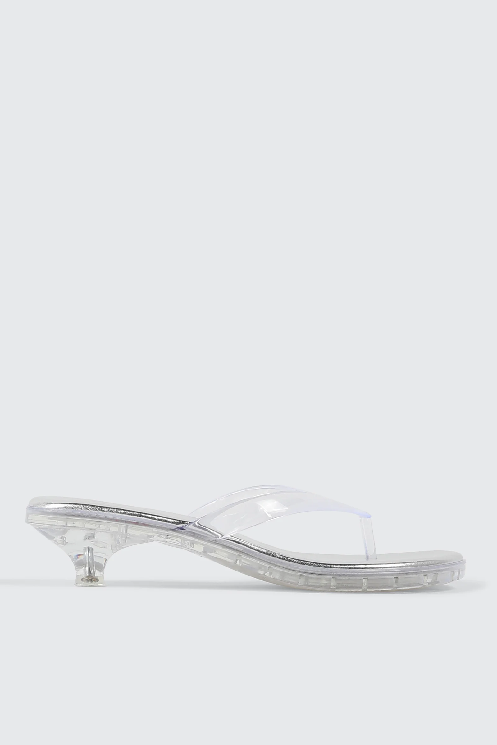 Clear Mule Kitten Heels