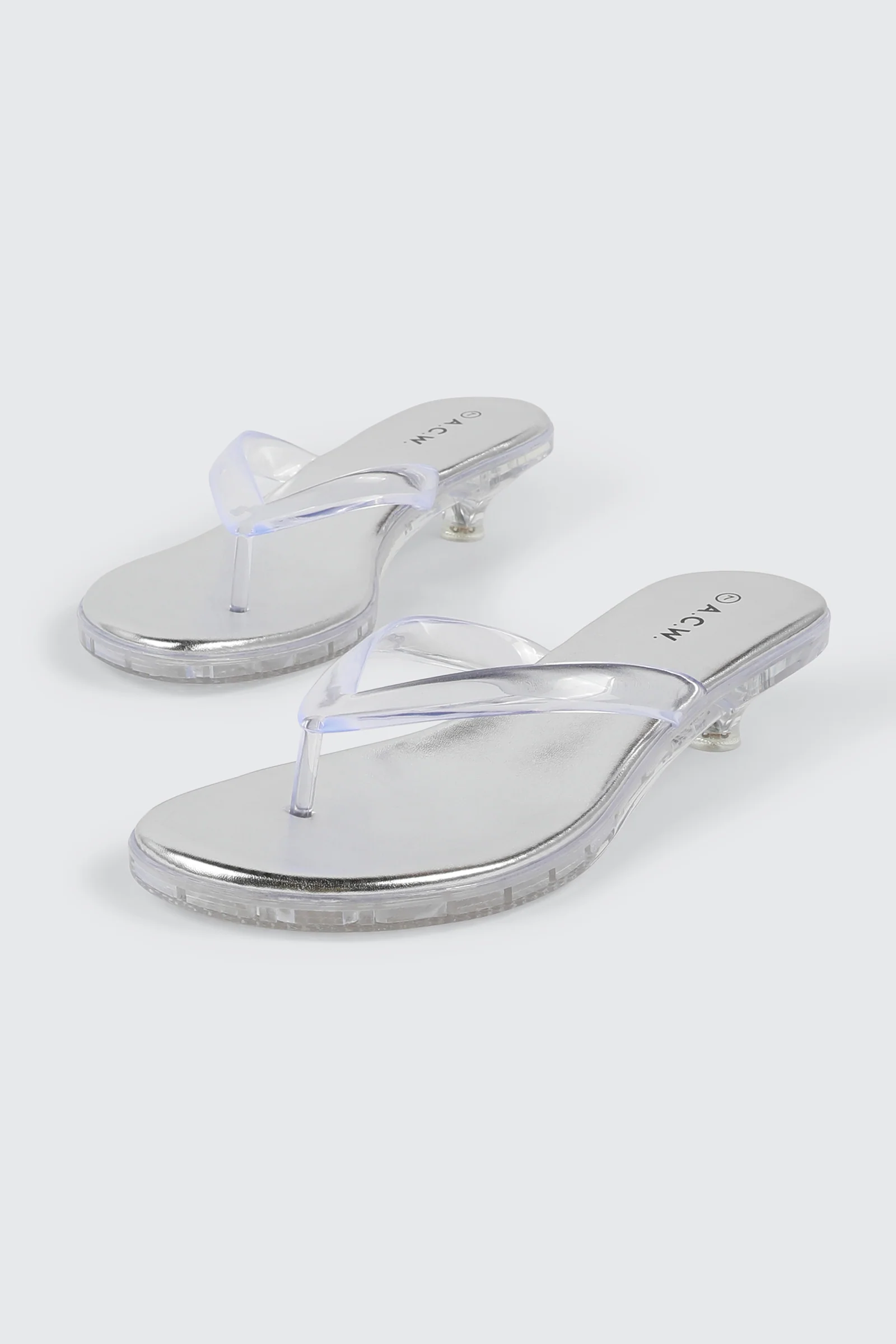 Clear Mule Kitten Heels - Image 2