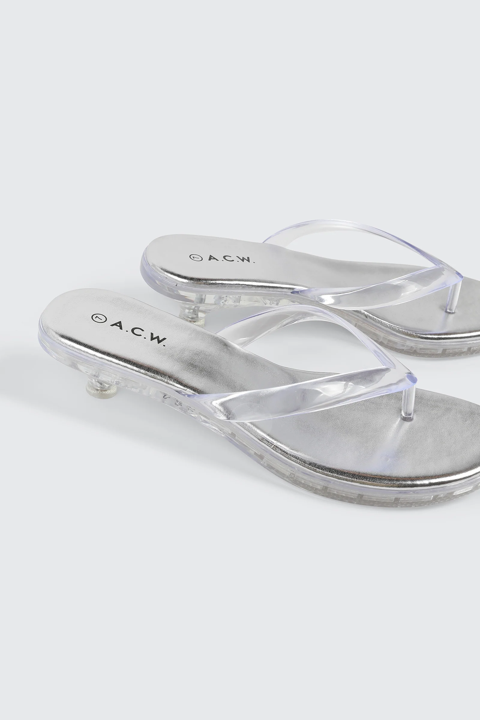 Clear Mule Kitten Heels - Image 5