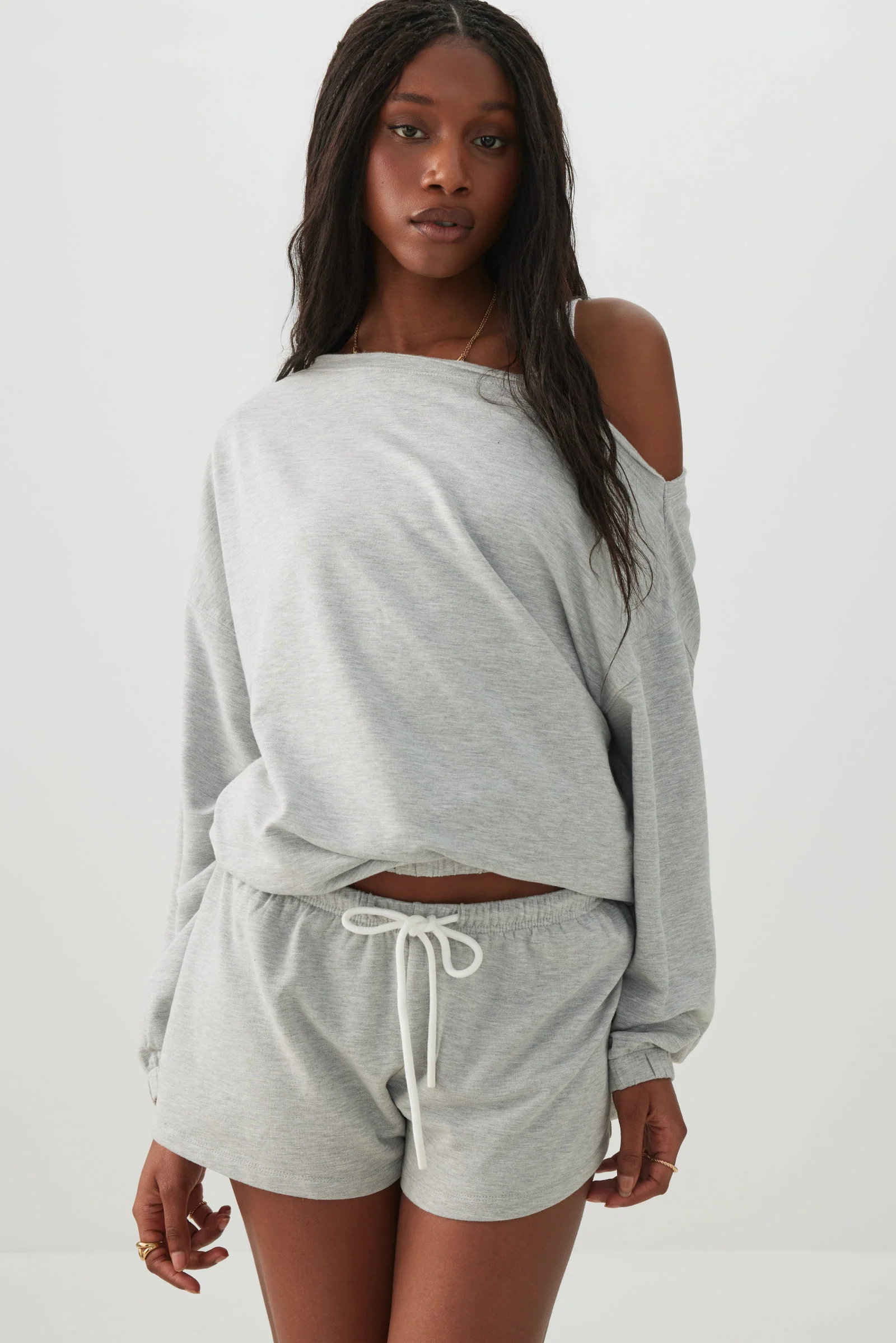 Contrast Drawcord Knit Shorts - Image 2