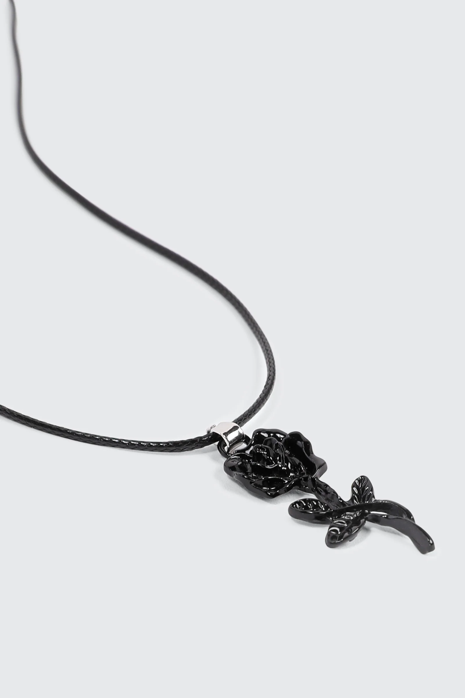 Cord Necklace with Flower Pendant - Image 2