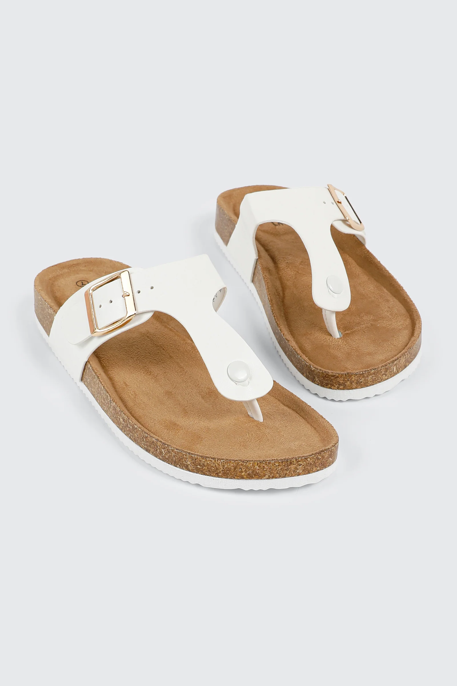 Cork T-Strap Sandals - Image 2