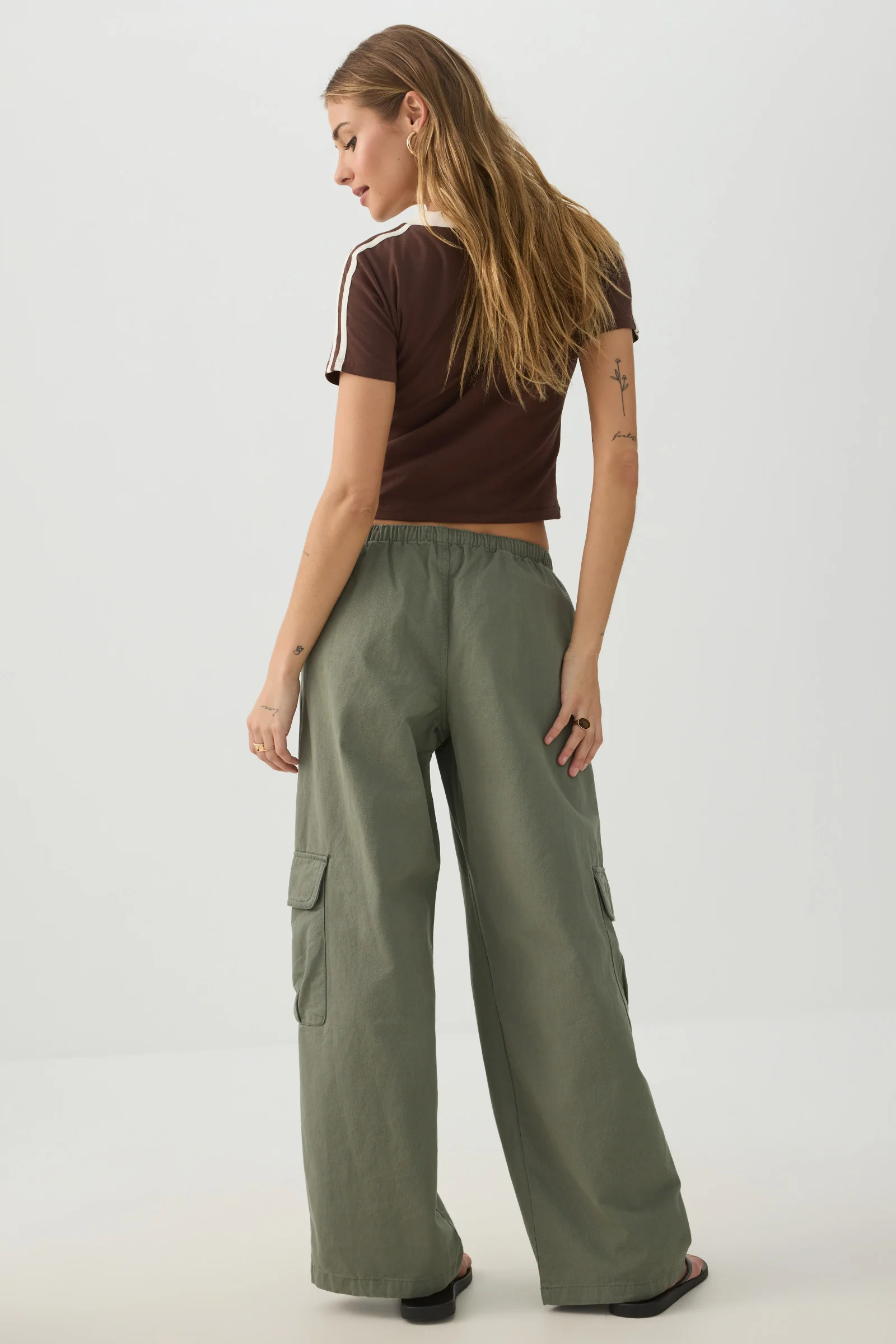 Cotton Woven Cargo Pants - Image 4