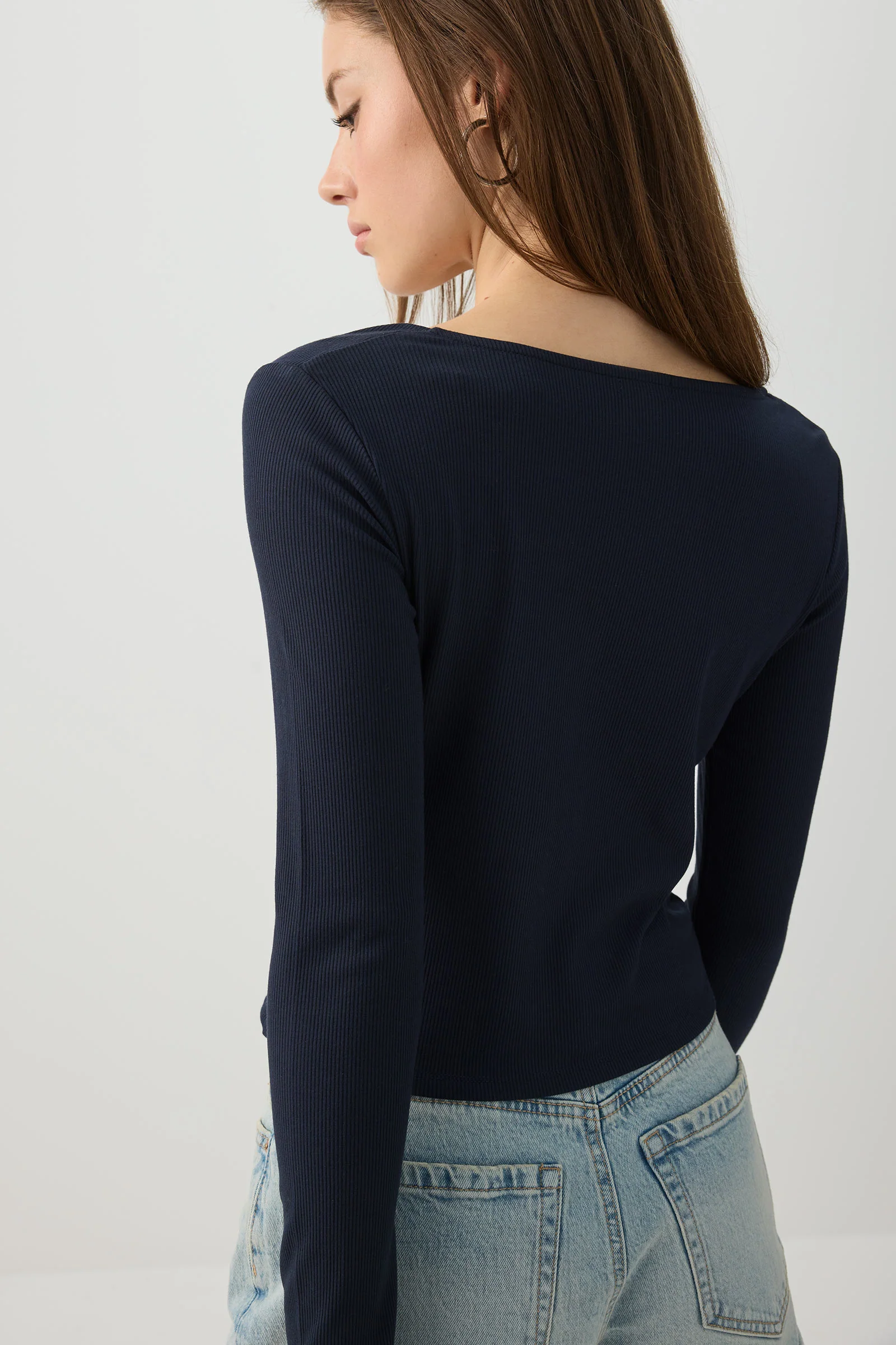 Cowl Neck Long Sleeve Top - Image 4