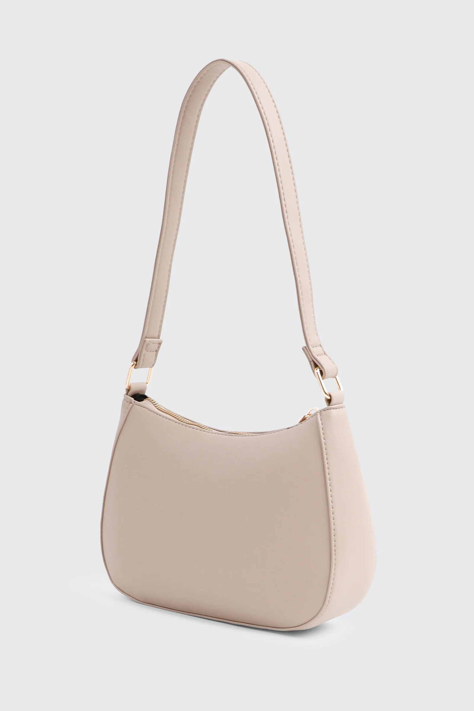 Crescent Faux Leather Shoulder Bag - Image 2