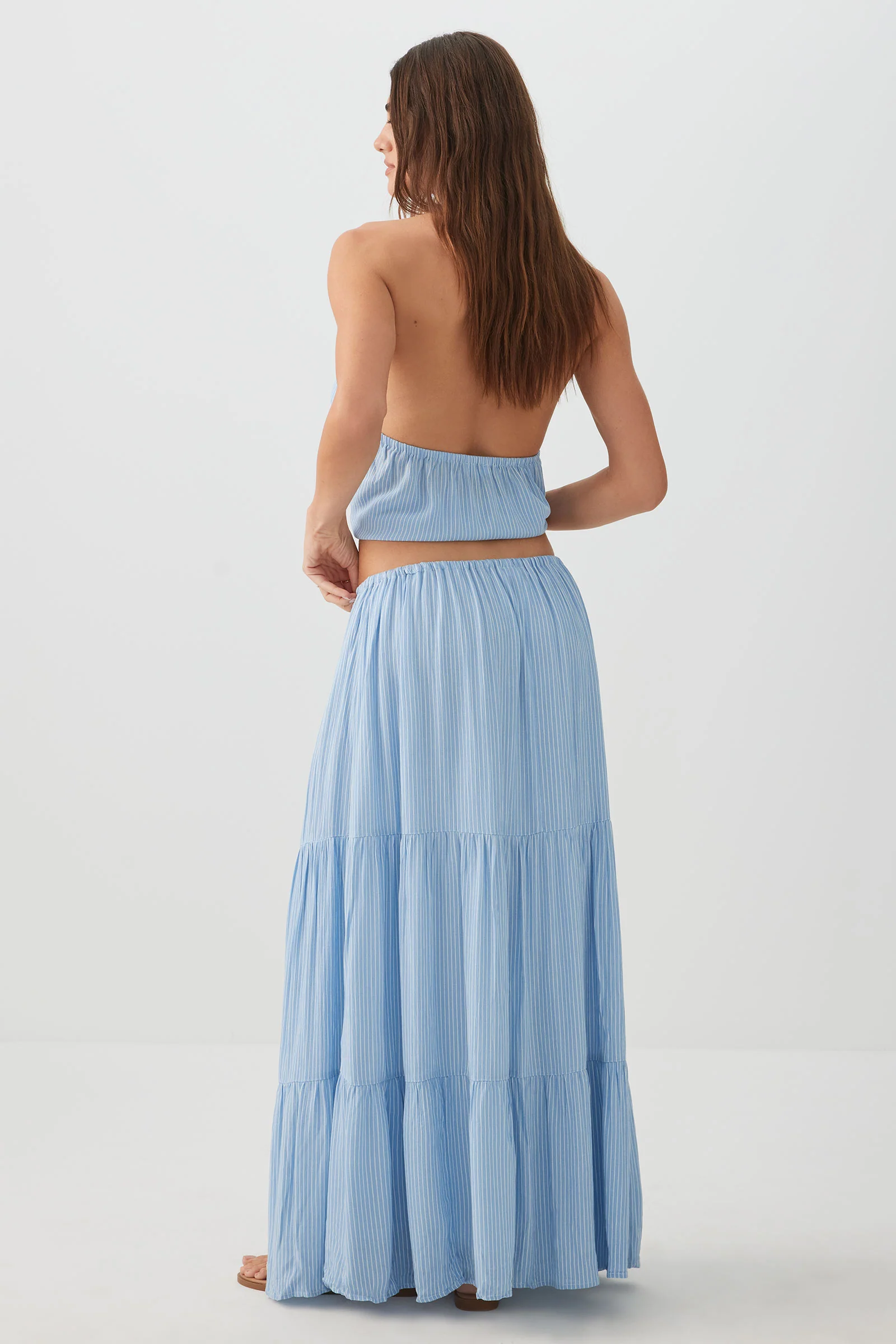 Crinkled Tiered Maxi Skirt - Image 4
