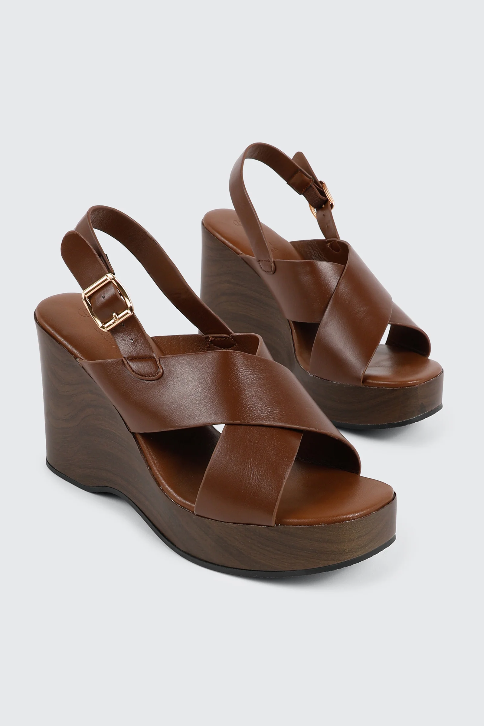 Crisscross Wedge Sandals - Image 2