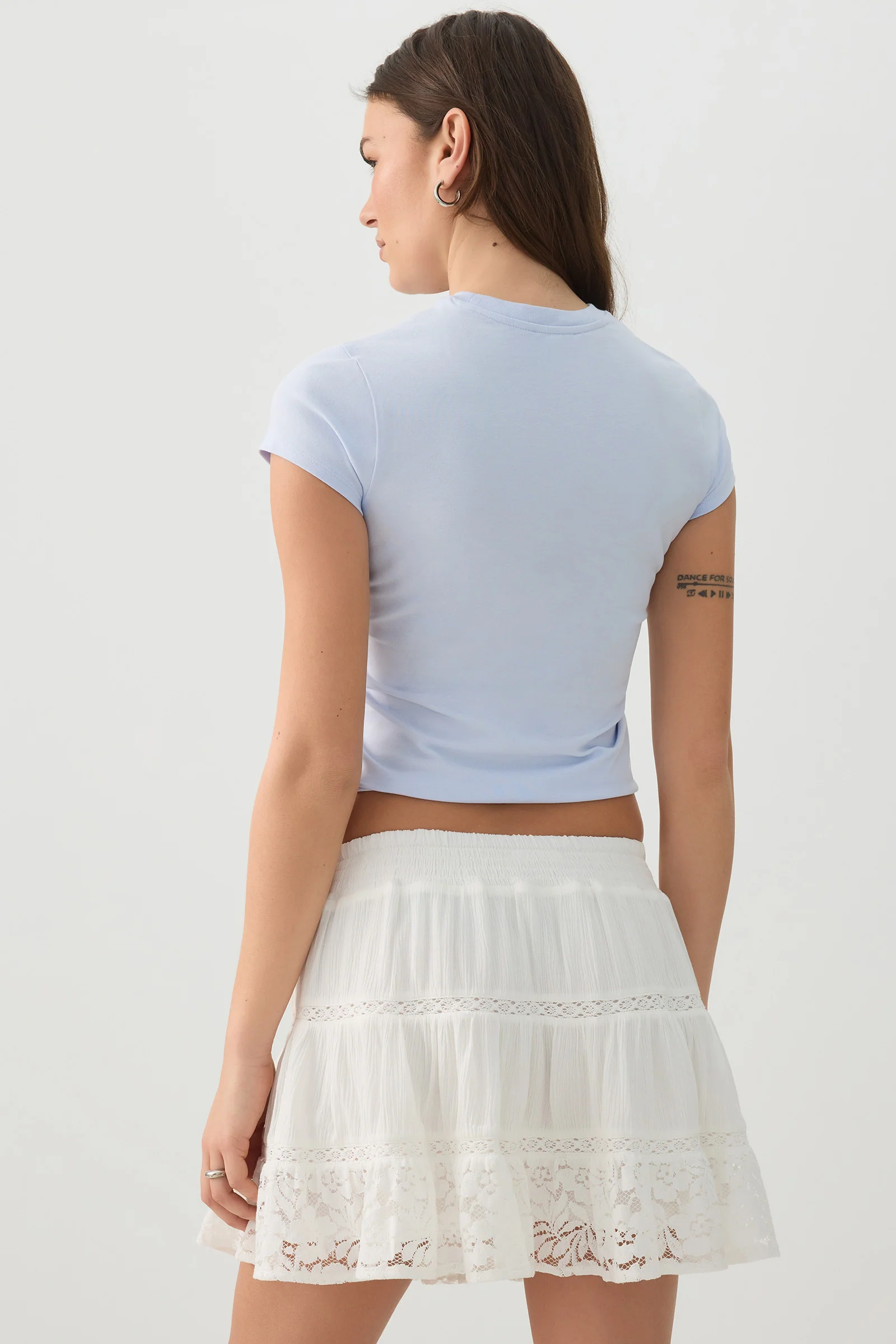 Crochet Trim Mini Skirt - Image 4