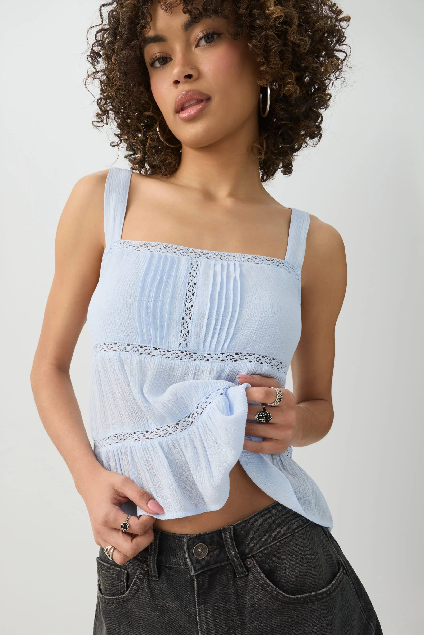Crochet Trim Tank Top - Image 2