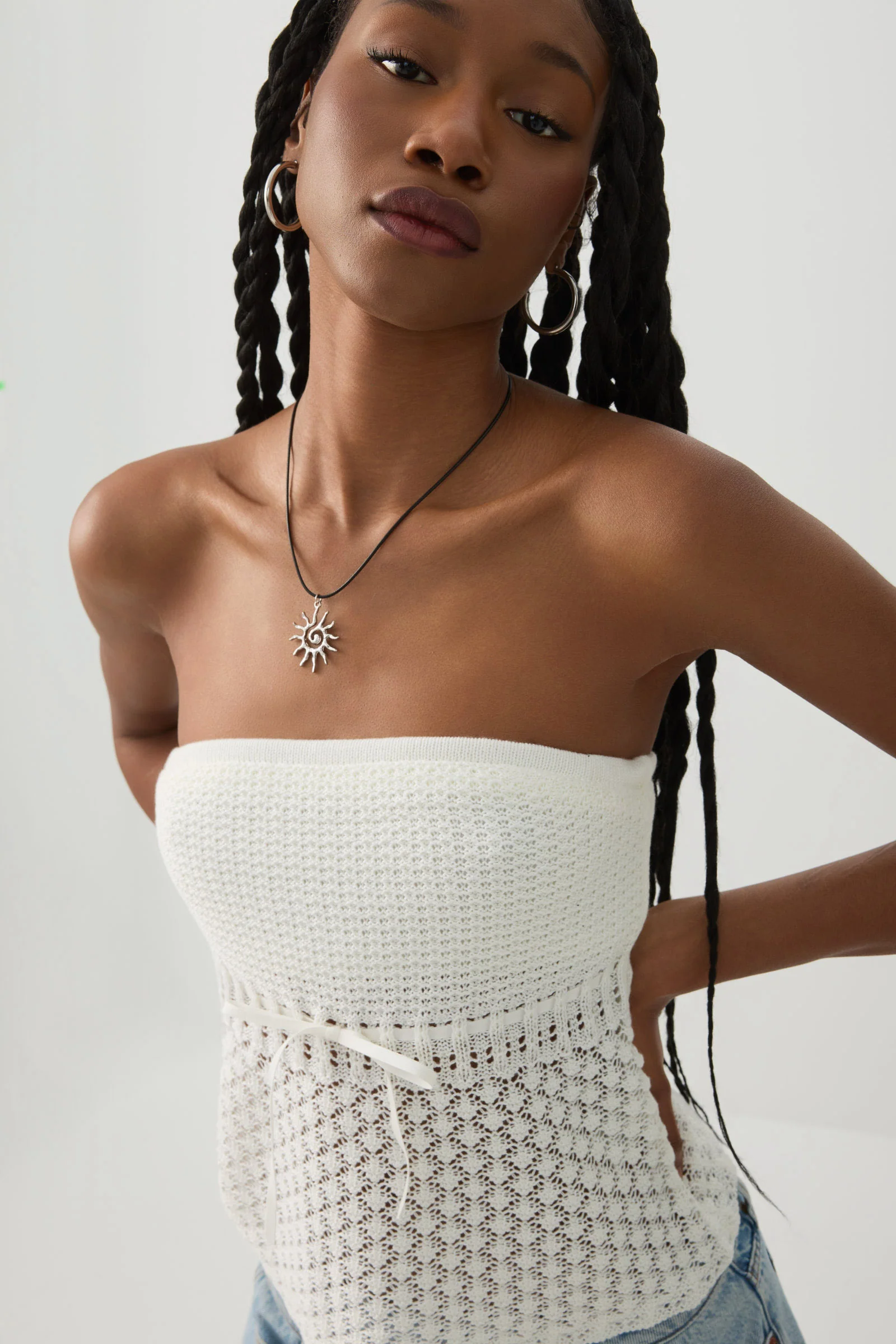 Crochet Tube Top with Built-In Bra - Image 3