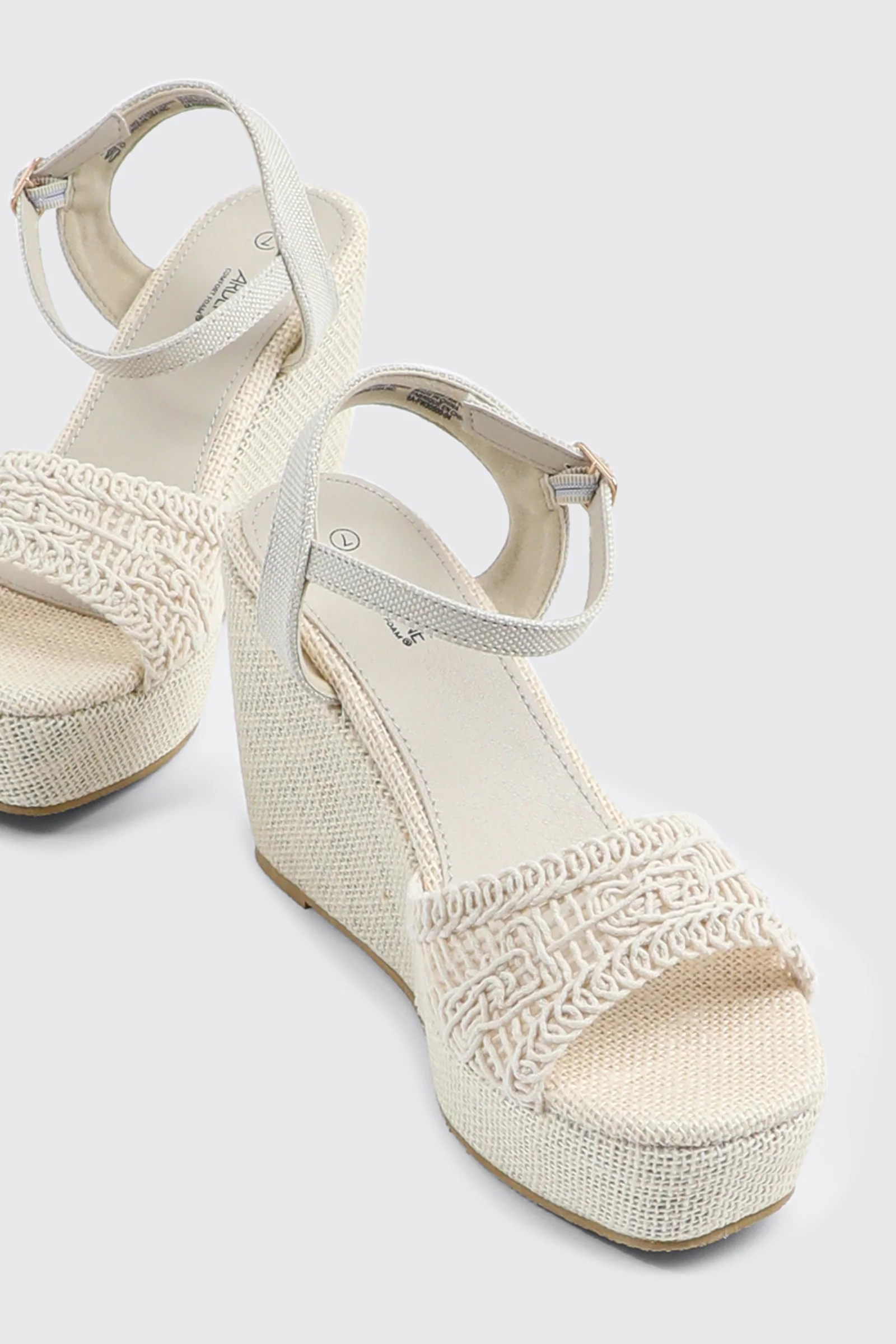 Crochet Wedge Sandals - Image 4