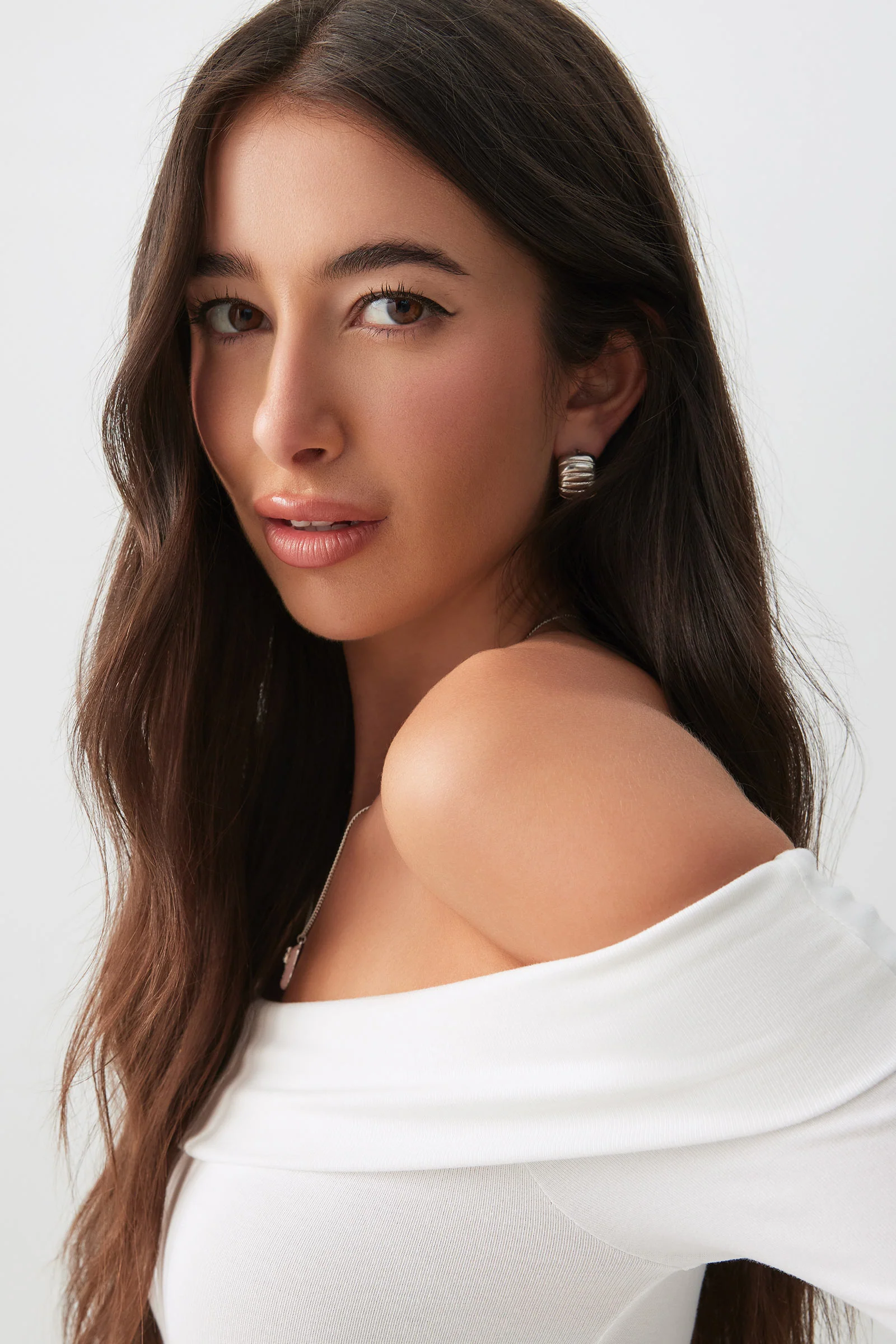 Crop Off Shoulder Long Sleeve Top - Image 3