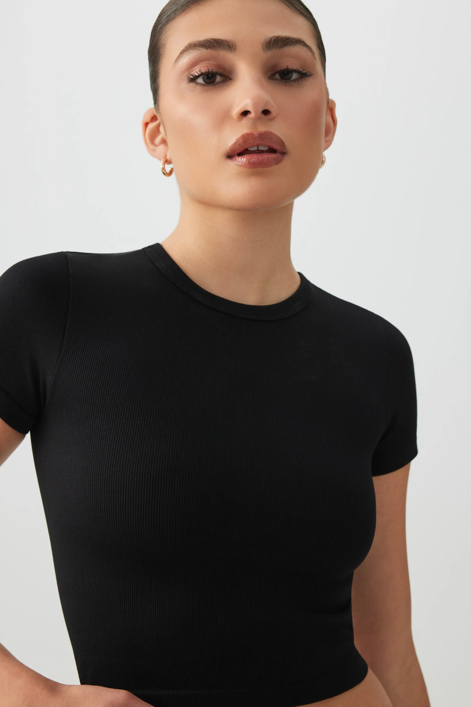 Crop Seamless Crew Neck T-Shirt - Image 4