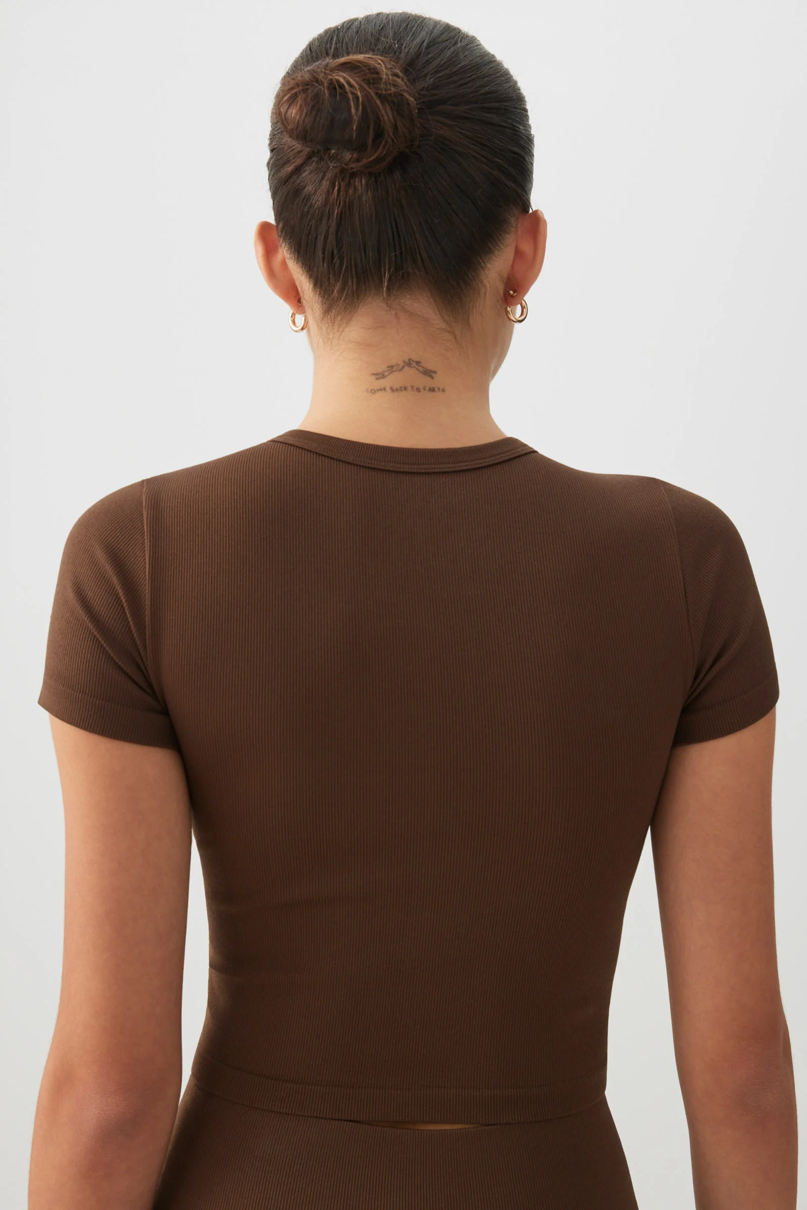 Crop Seamless Crew Neck T-Shirt - Image 3