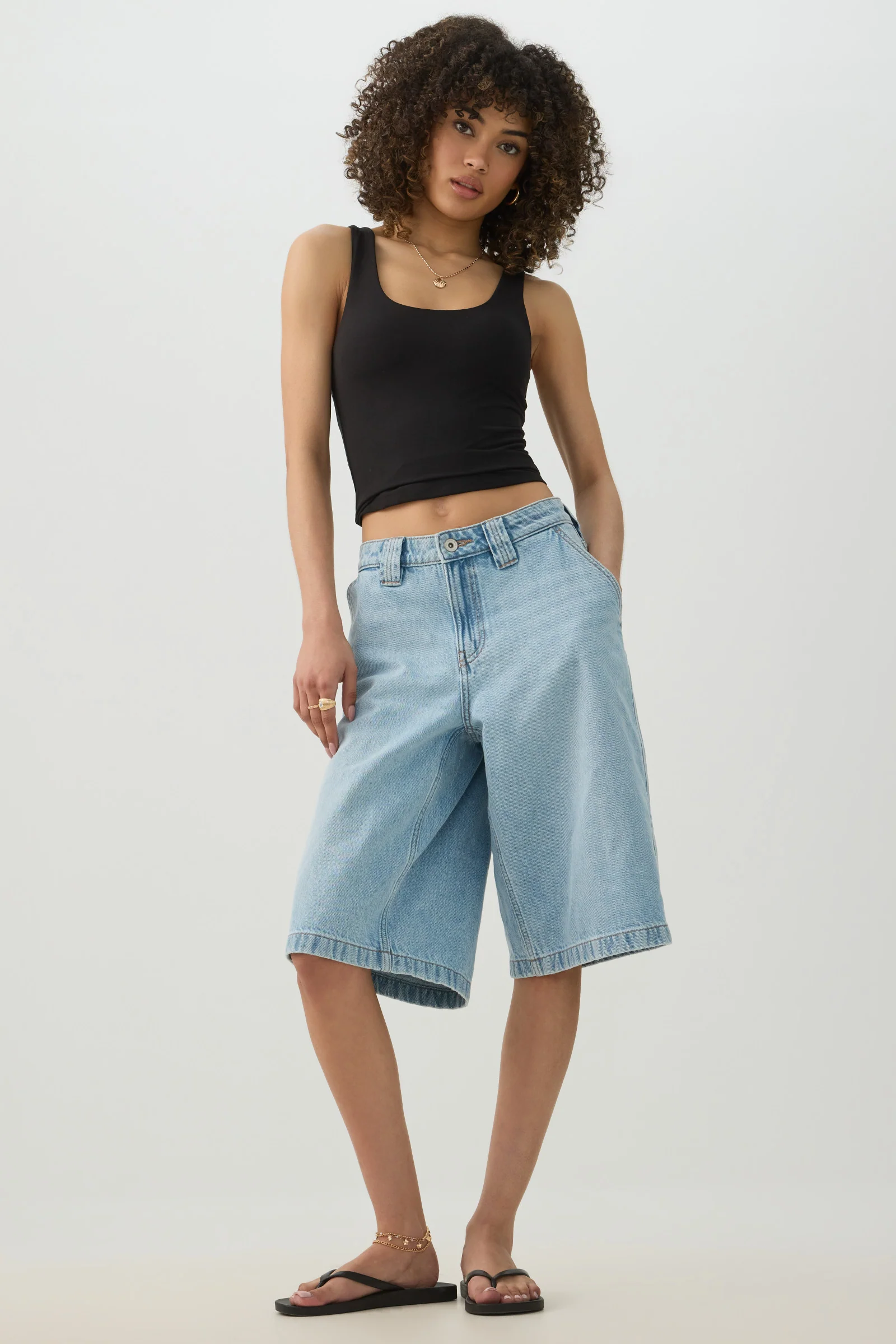 Crop Tank Top With Built In Bra - Image 2