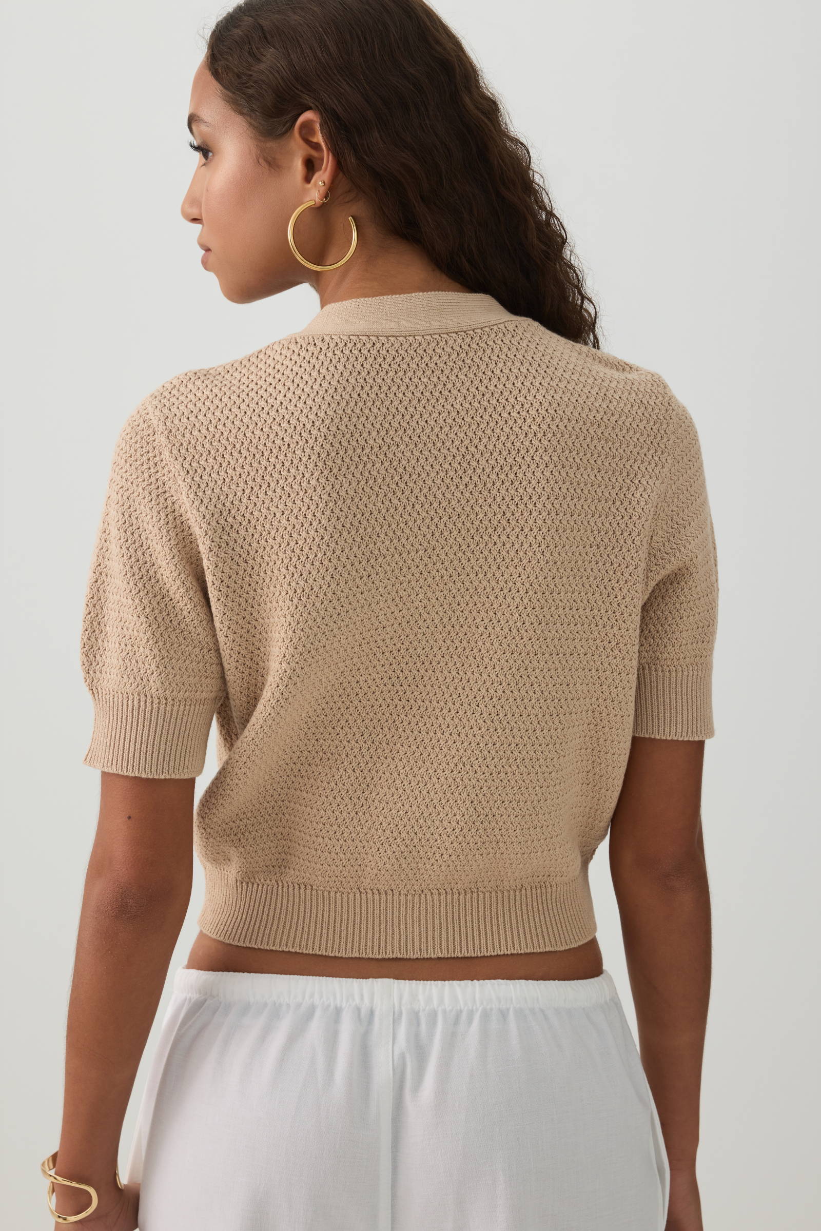 Cropped Cardigan with Starfish Buttons - Image 5