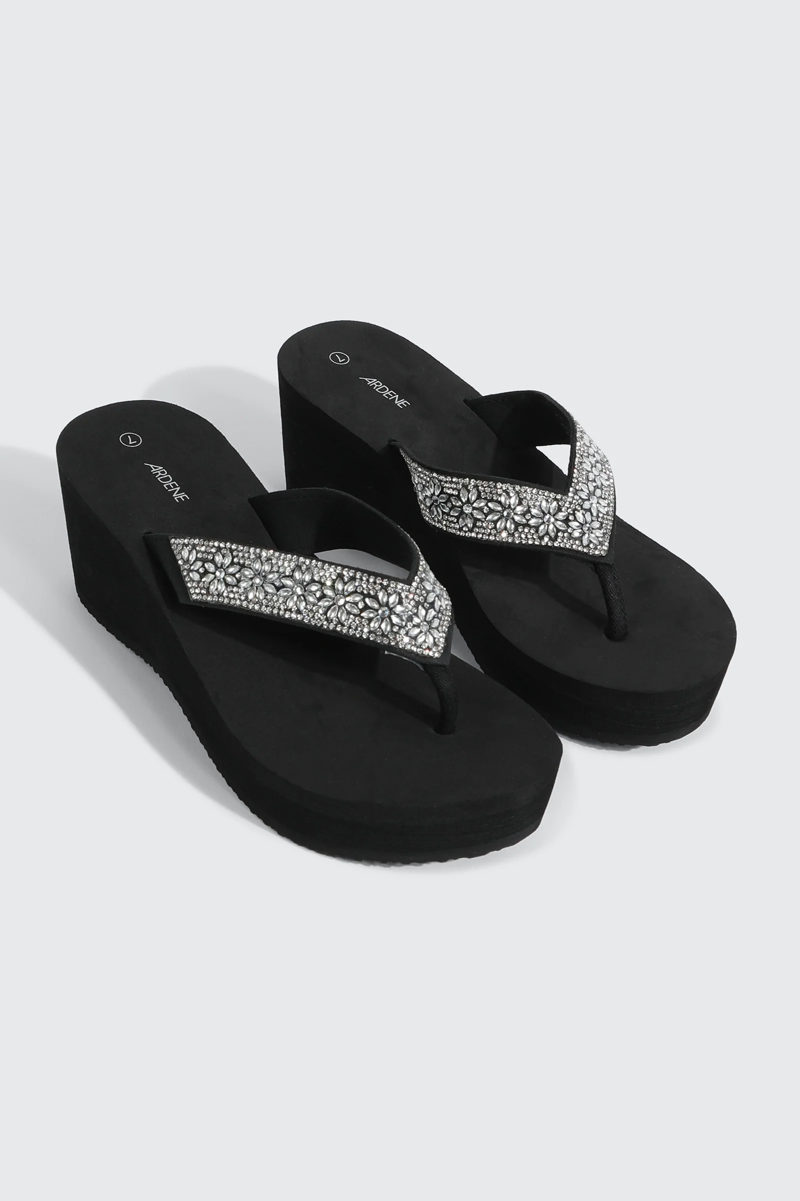 Crystal Wedge Flip Flops - Image 2
