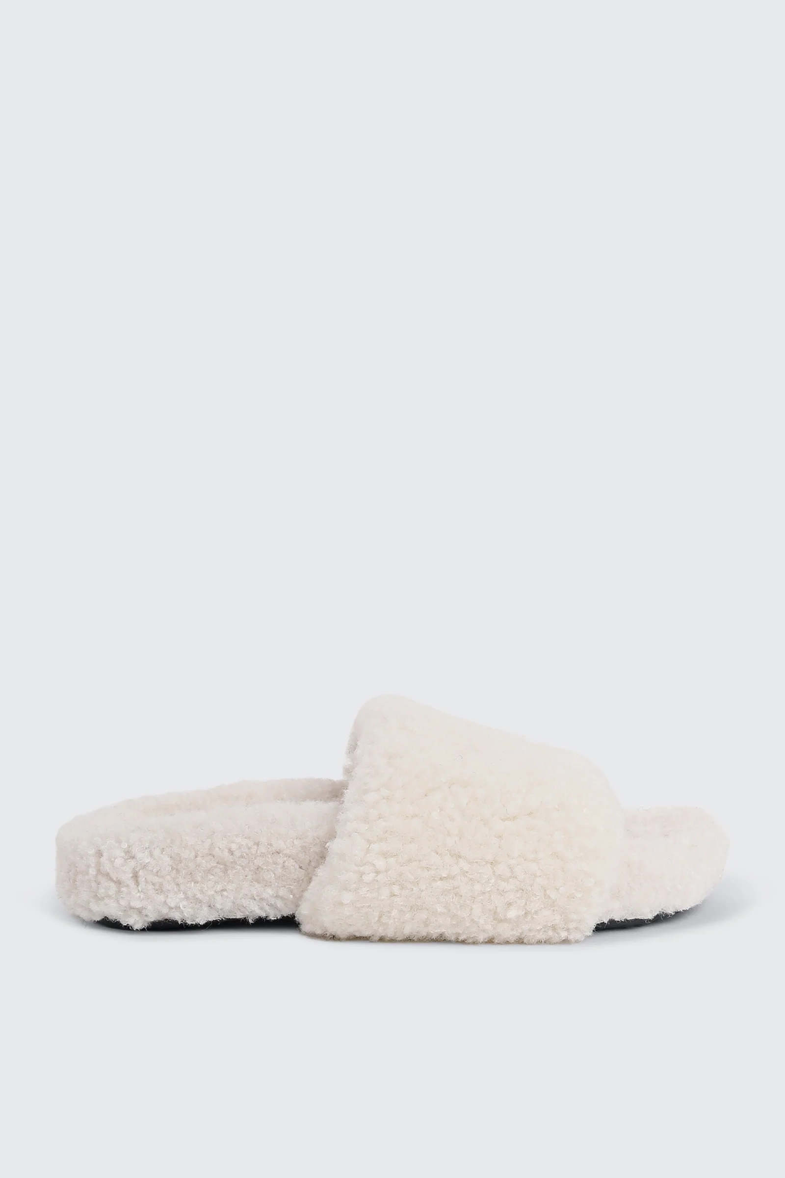 Curly Faux Fur Slippers