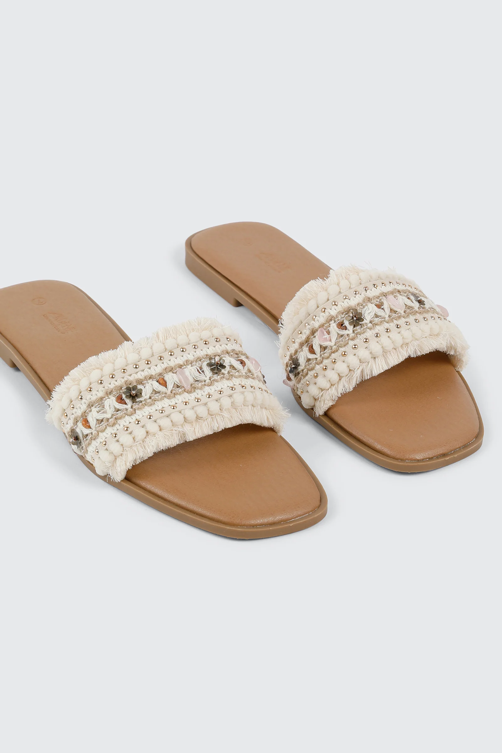 Embellished Raffia Sandals - Image 2
