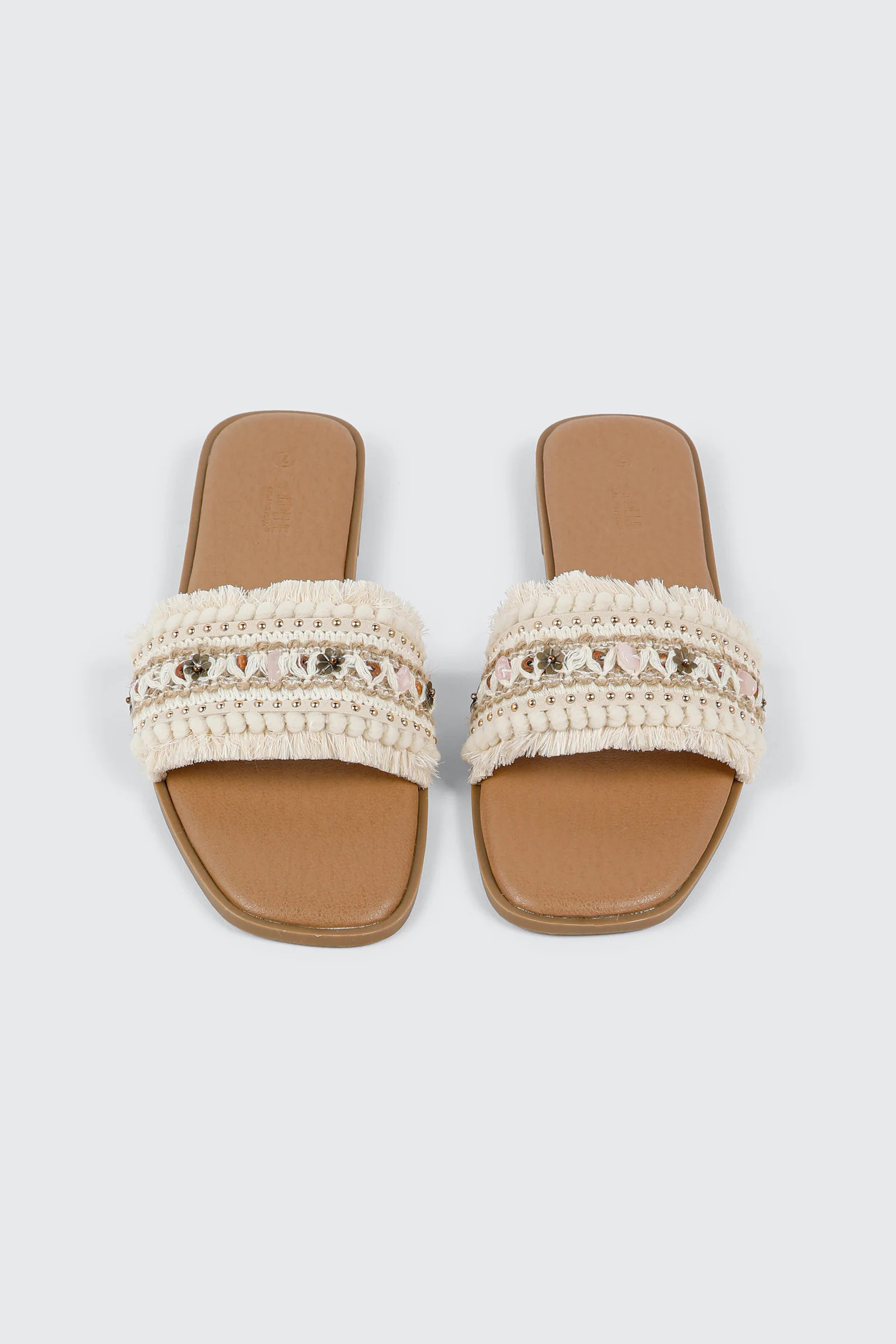 Embellished Raffia Sandals - Image 4