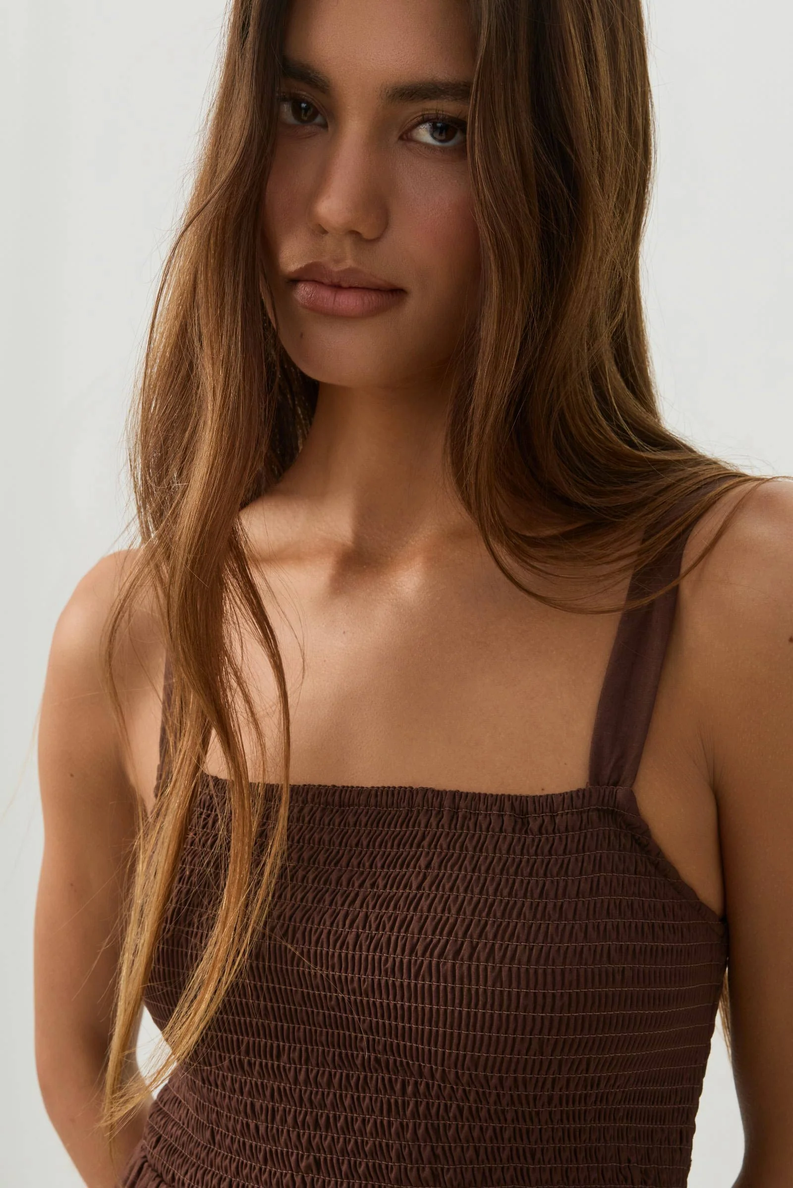 Eyelet Tiered Smocked Maxi Dress - Image 2