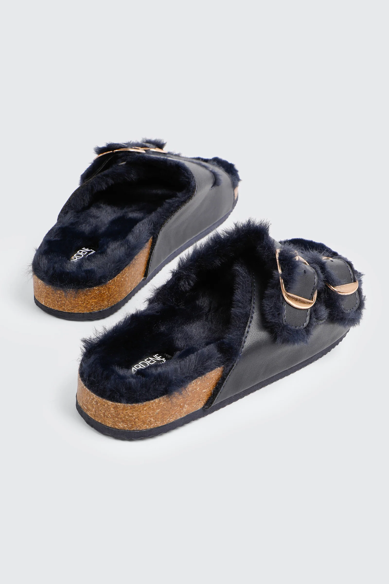 Faux Fur Lined Buckled Sandals - Image 3