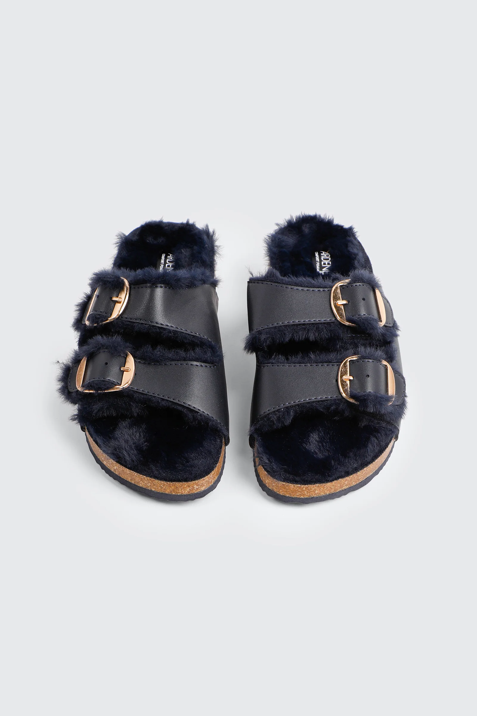 Faux Fur Lined Buckled Sandals - Image 4