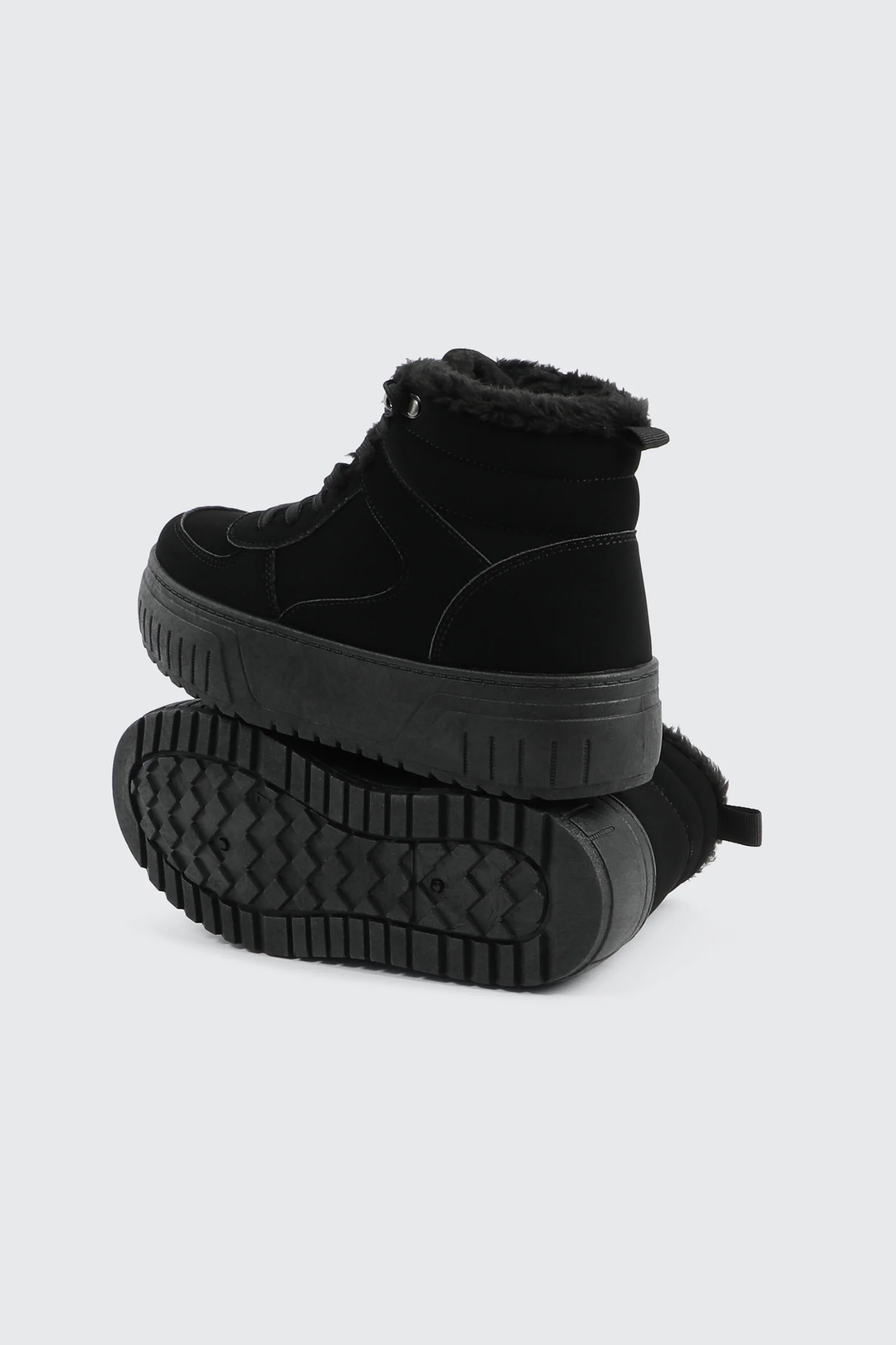 Faux Fur Lined High Top Sneakers - Image 3