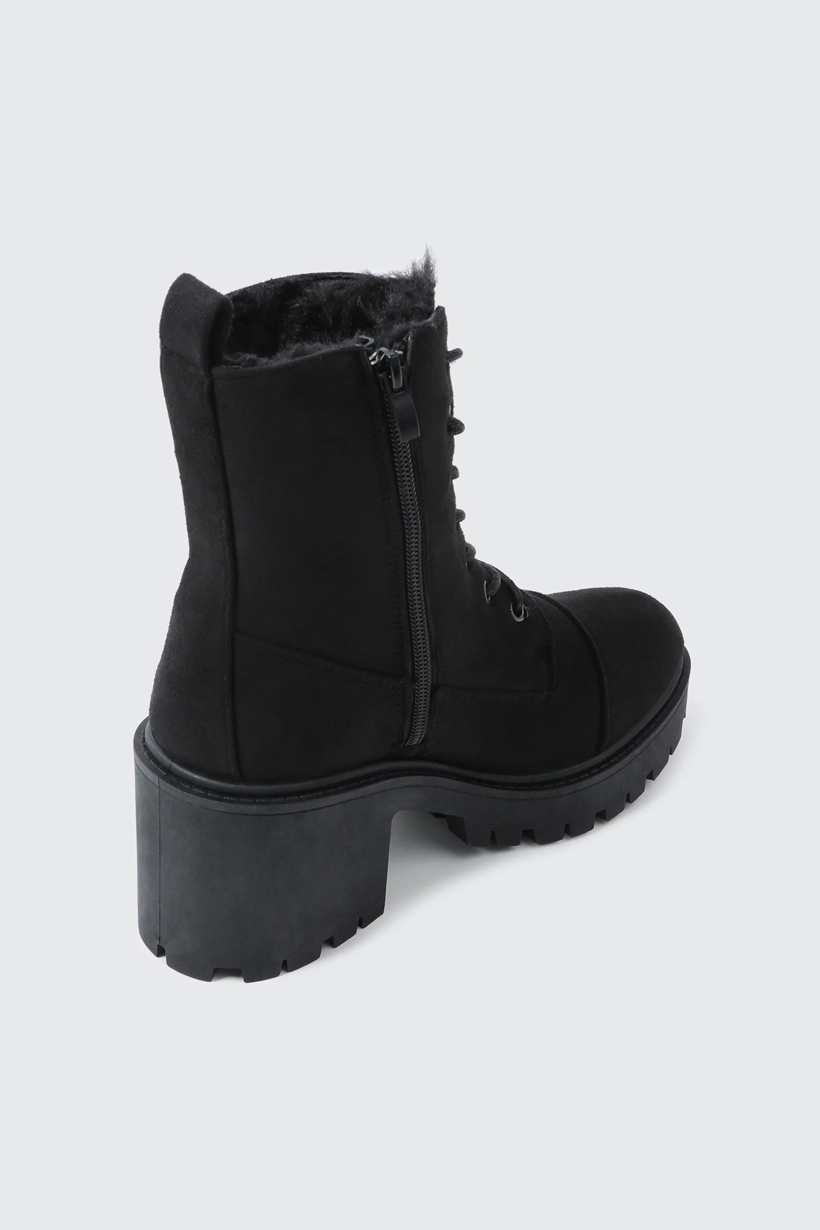 Faux Fur Lined Lace Up Boots - Image 3