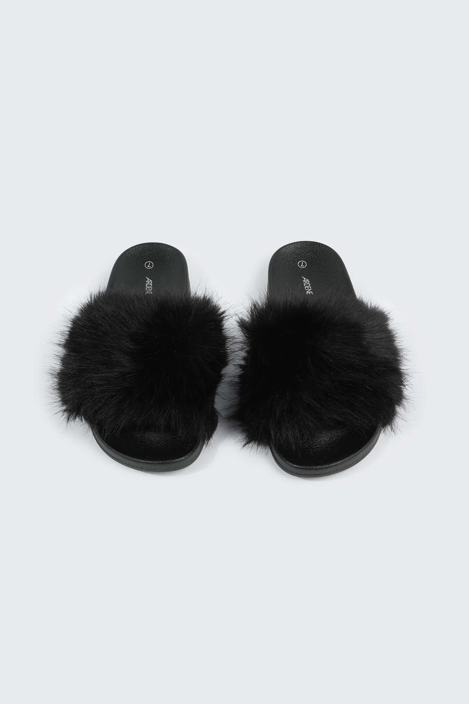 Faux Fur Pool Slides Sandals - Image 4