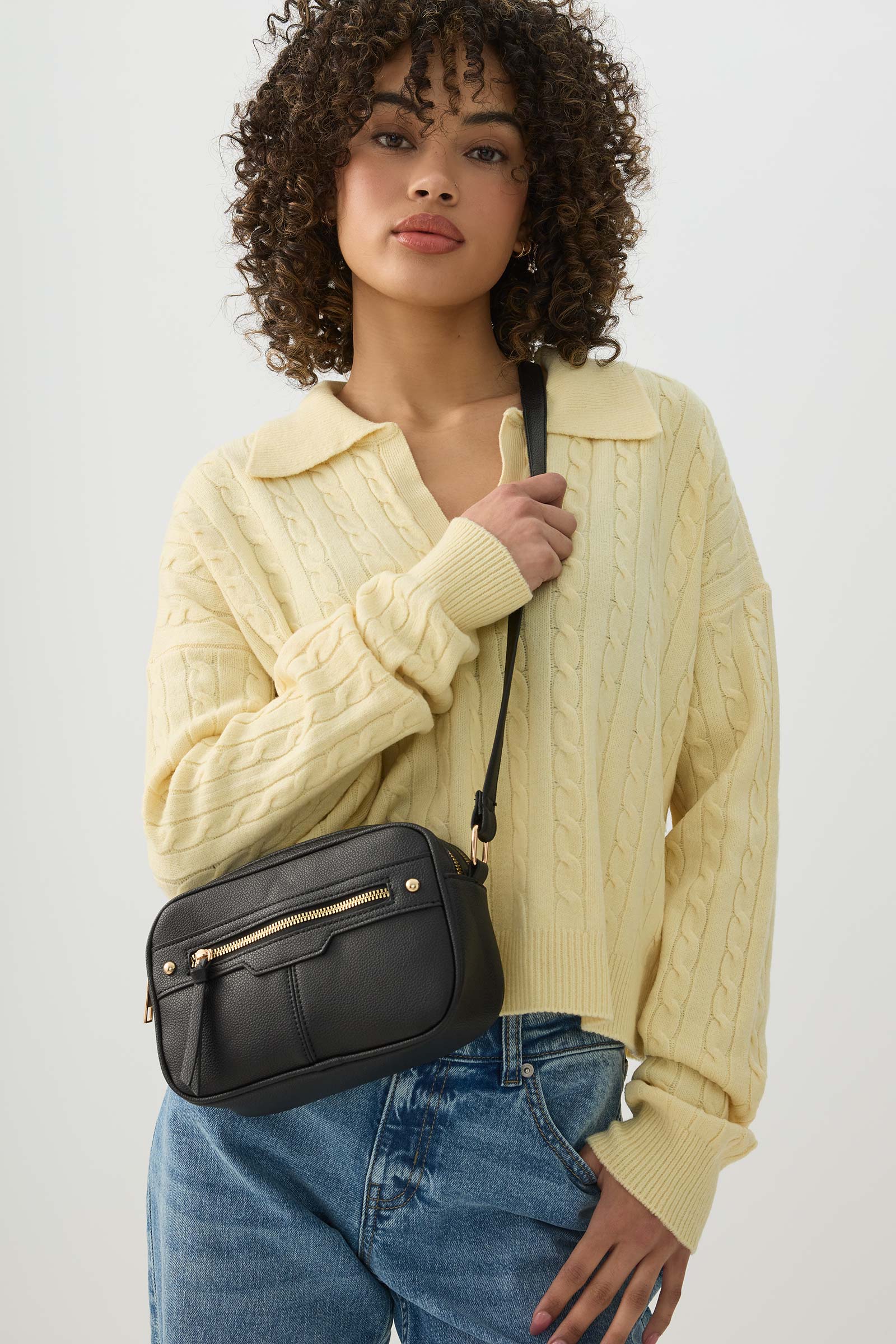 Faux Leather Crossbody Bag - Image 4