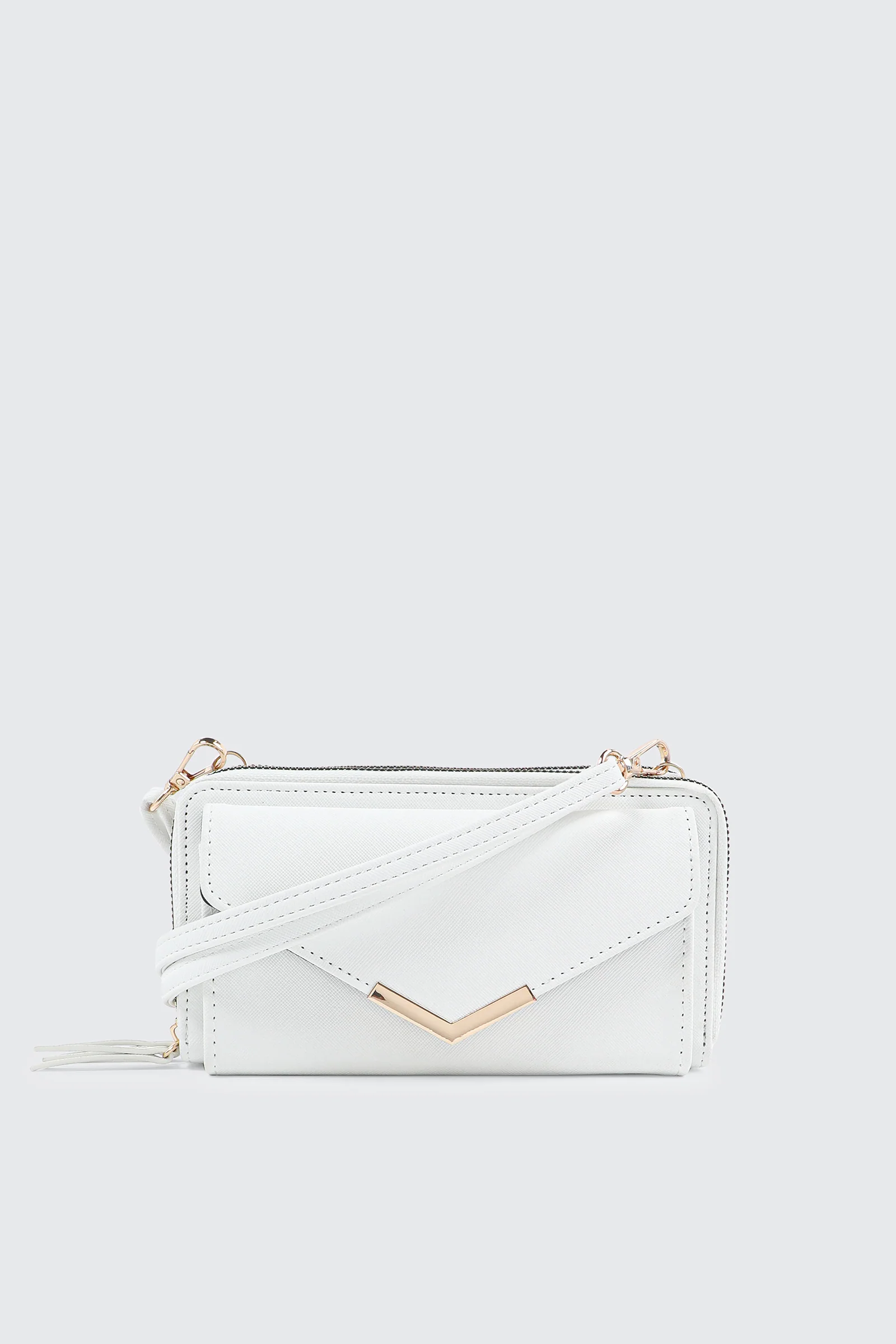Faux Leather Crossbody Wallet