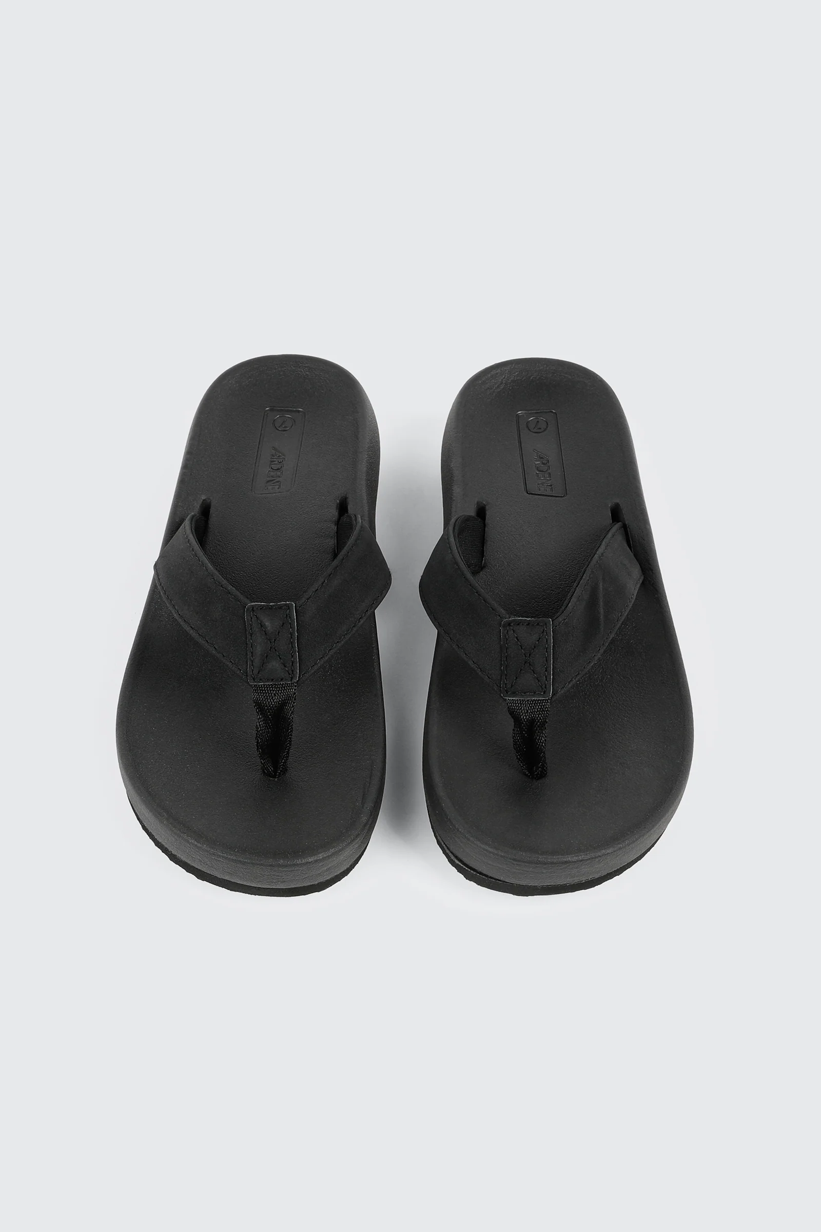 Faux Leather Flat Sandals - Image 4