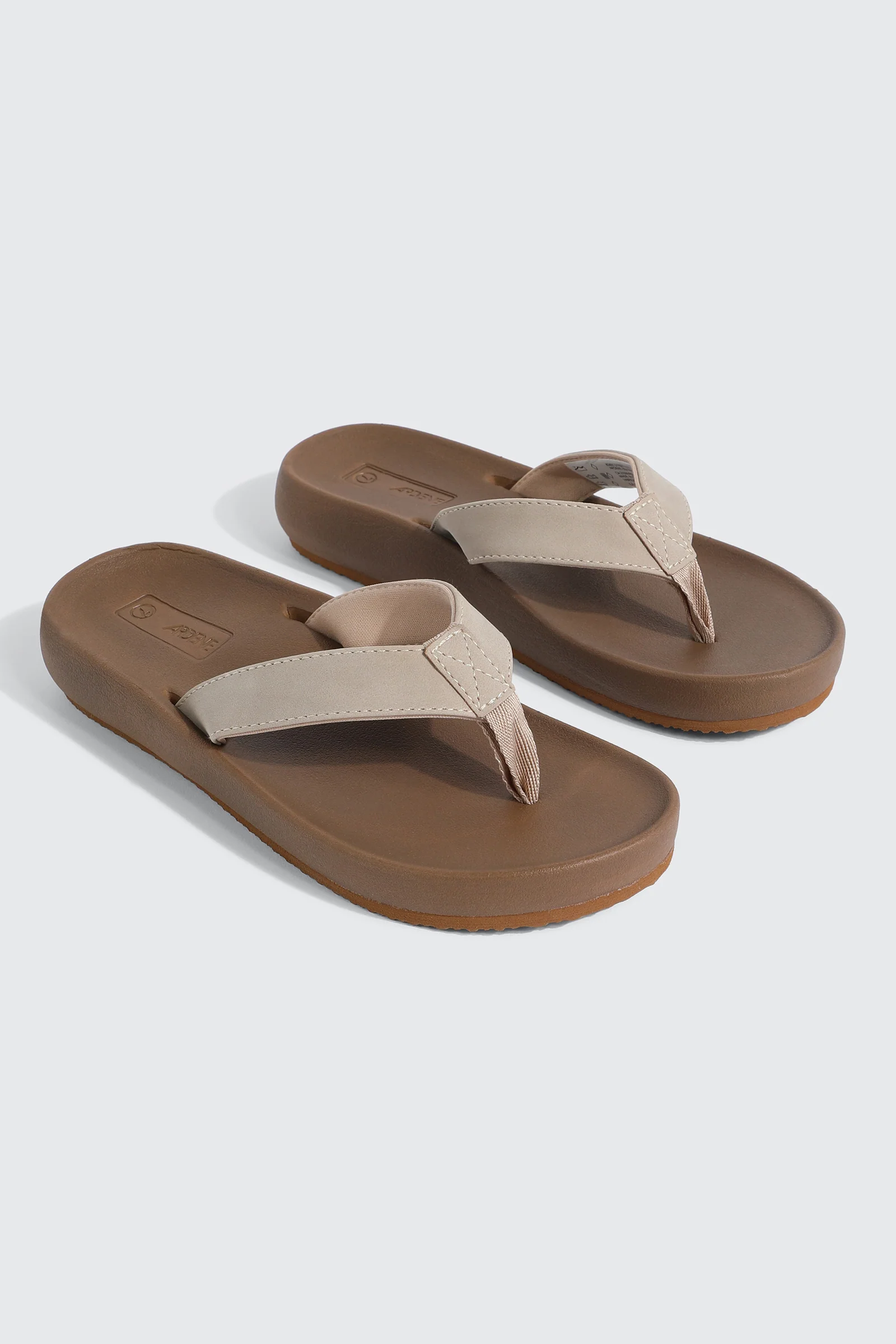 Faux Leather Flat Sandals - Image 2