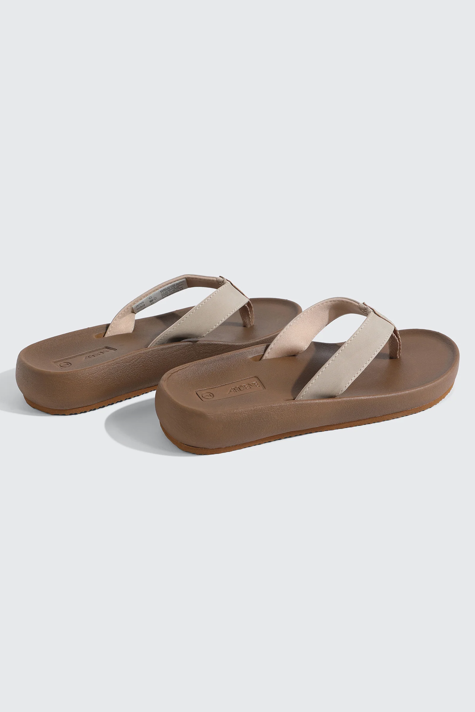 Faux Leather Flat Sandals - Image 3