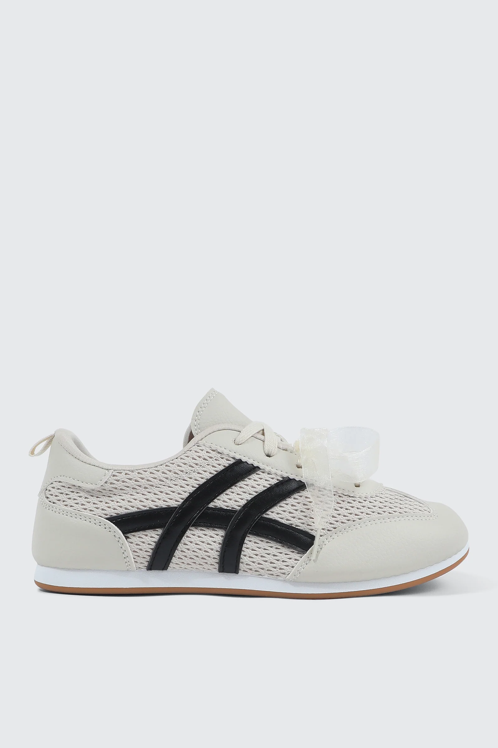 Faux Leather & Mesh Sneakers