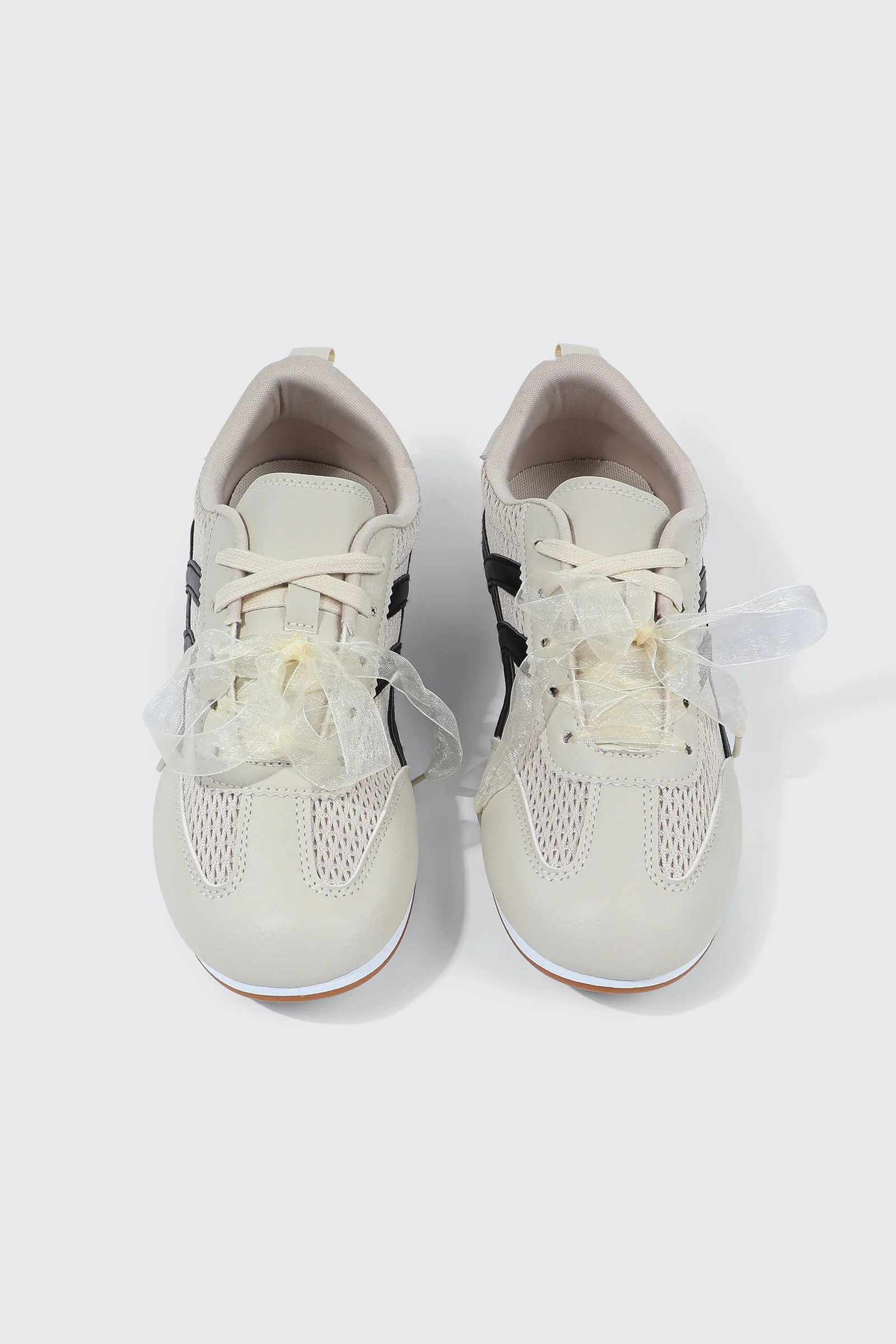 Faux Leather & Mesh Sneakers - Image 4