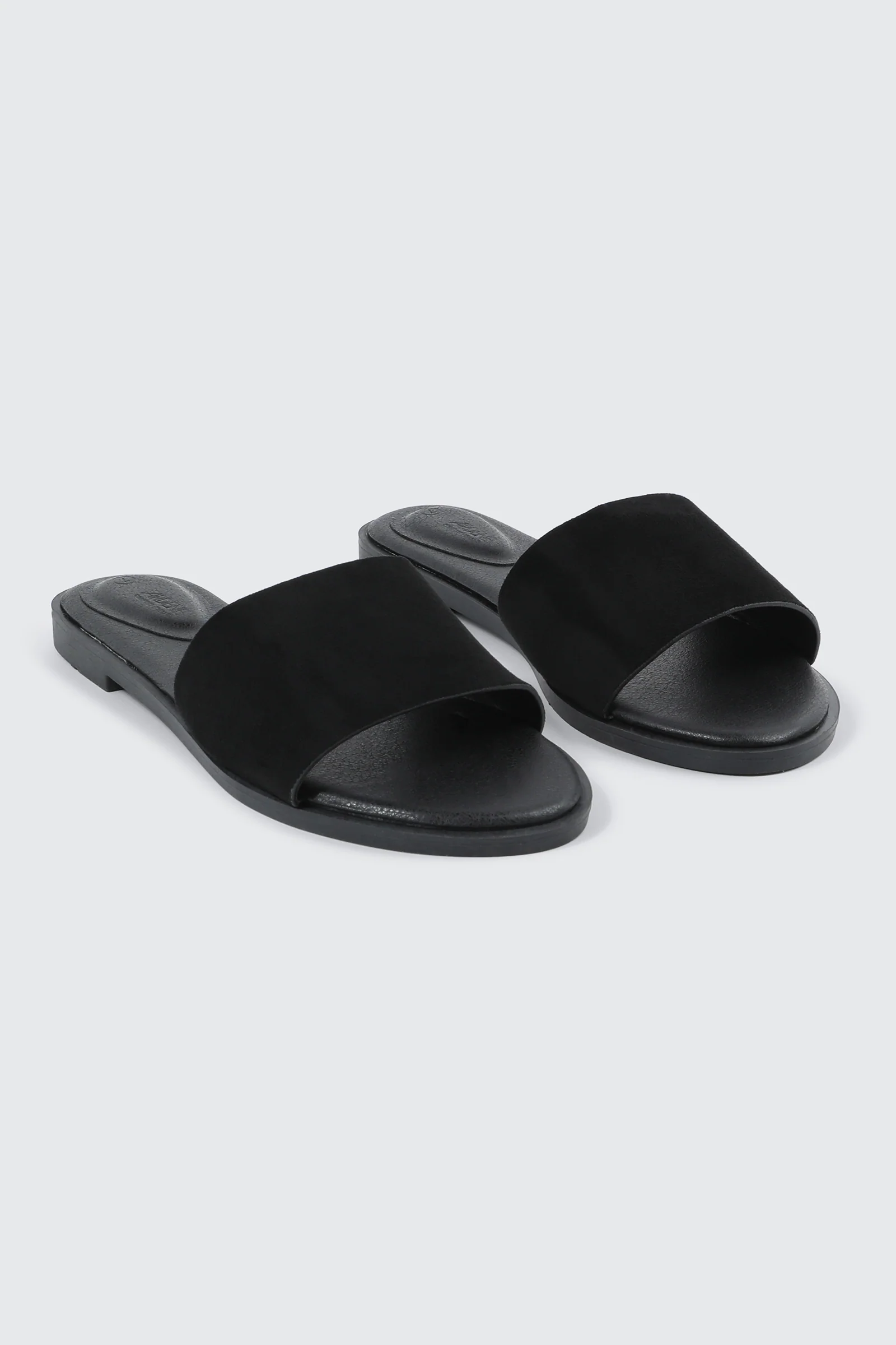 Faux Leather One Band Flat Sandals - Image 2