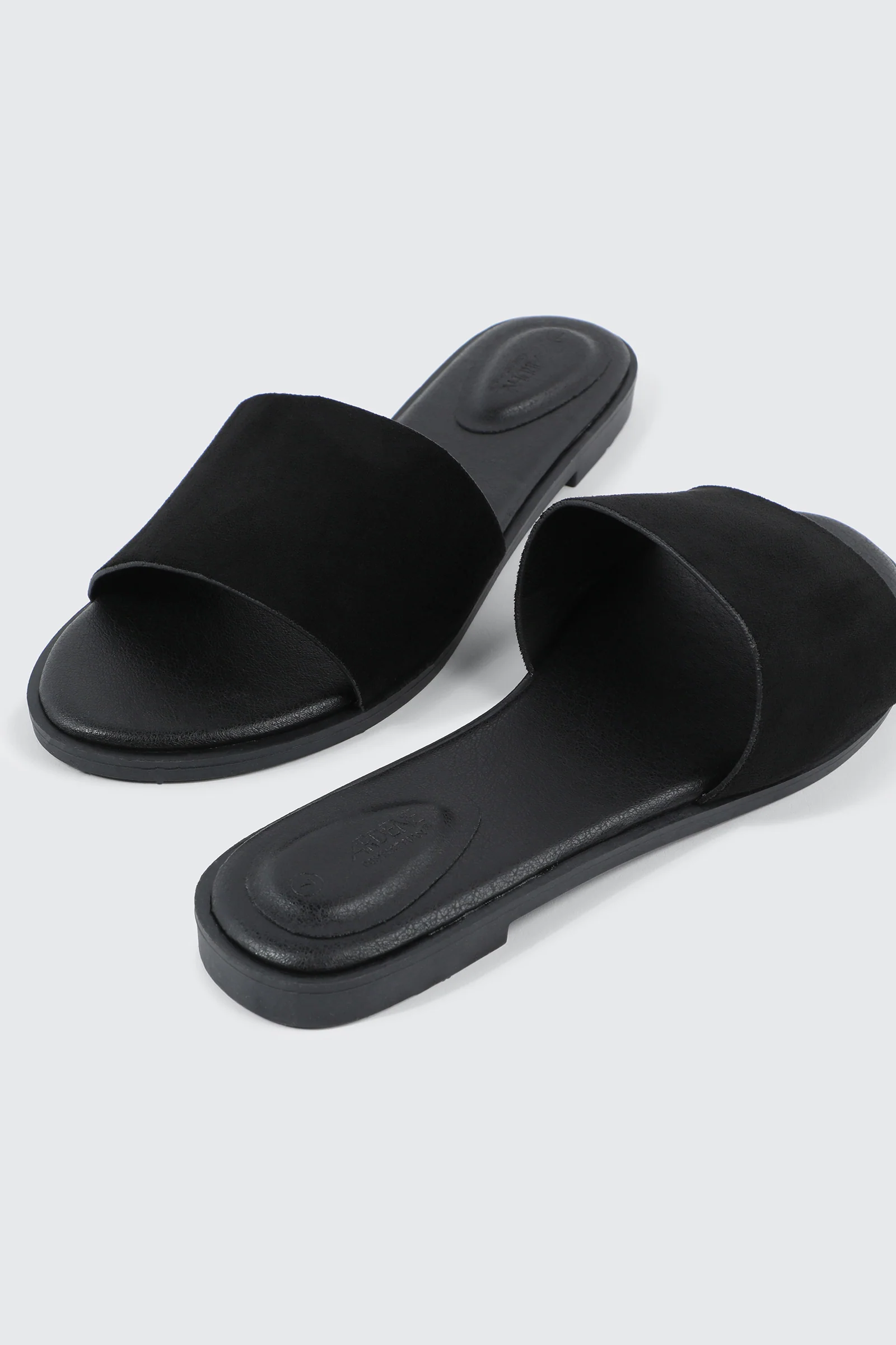 Faux Leather One Band Flat Sandals - Image 3