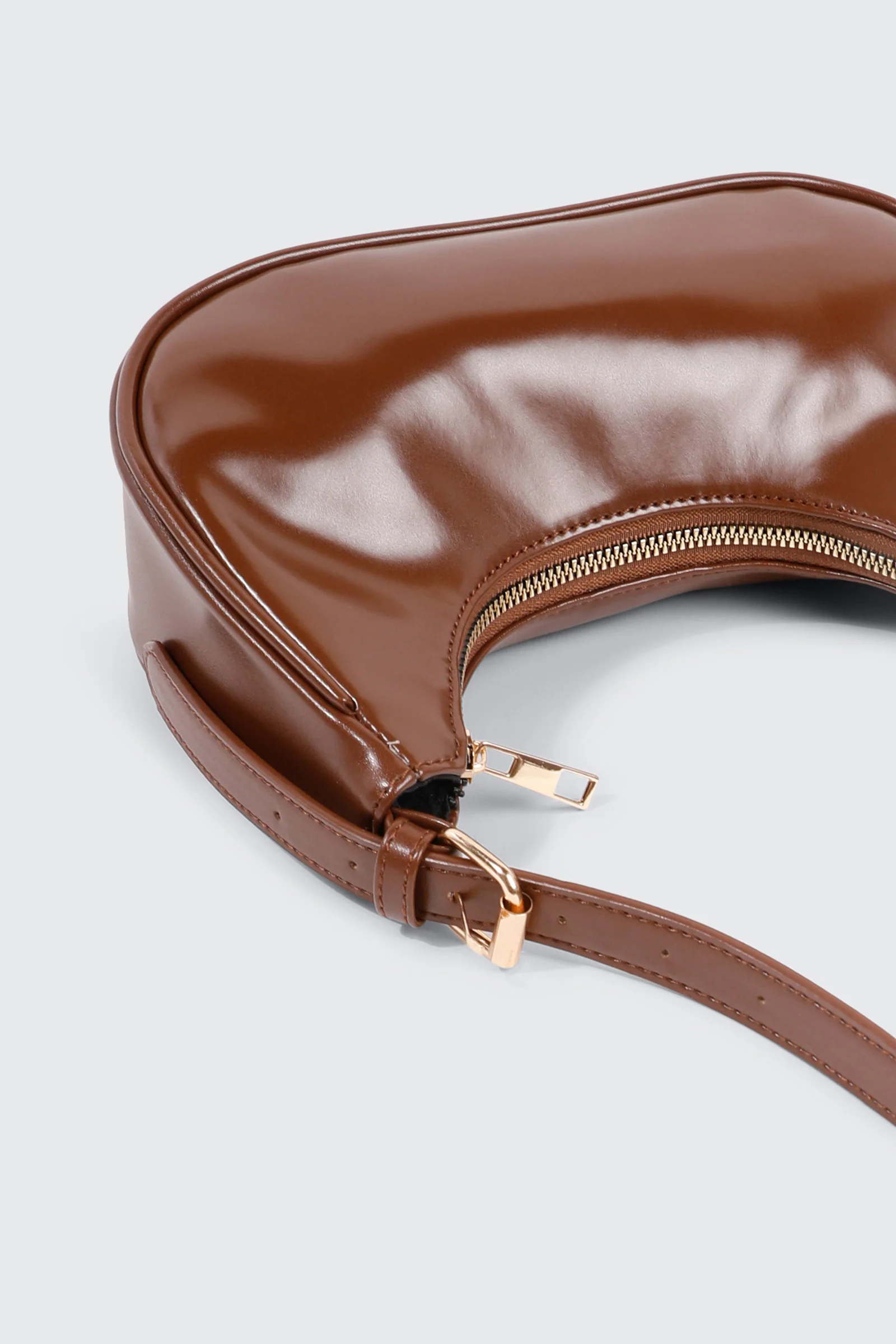Faux Leather Shoulder Bag - Image 4