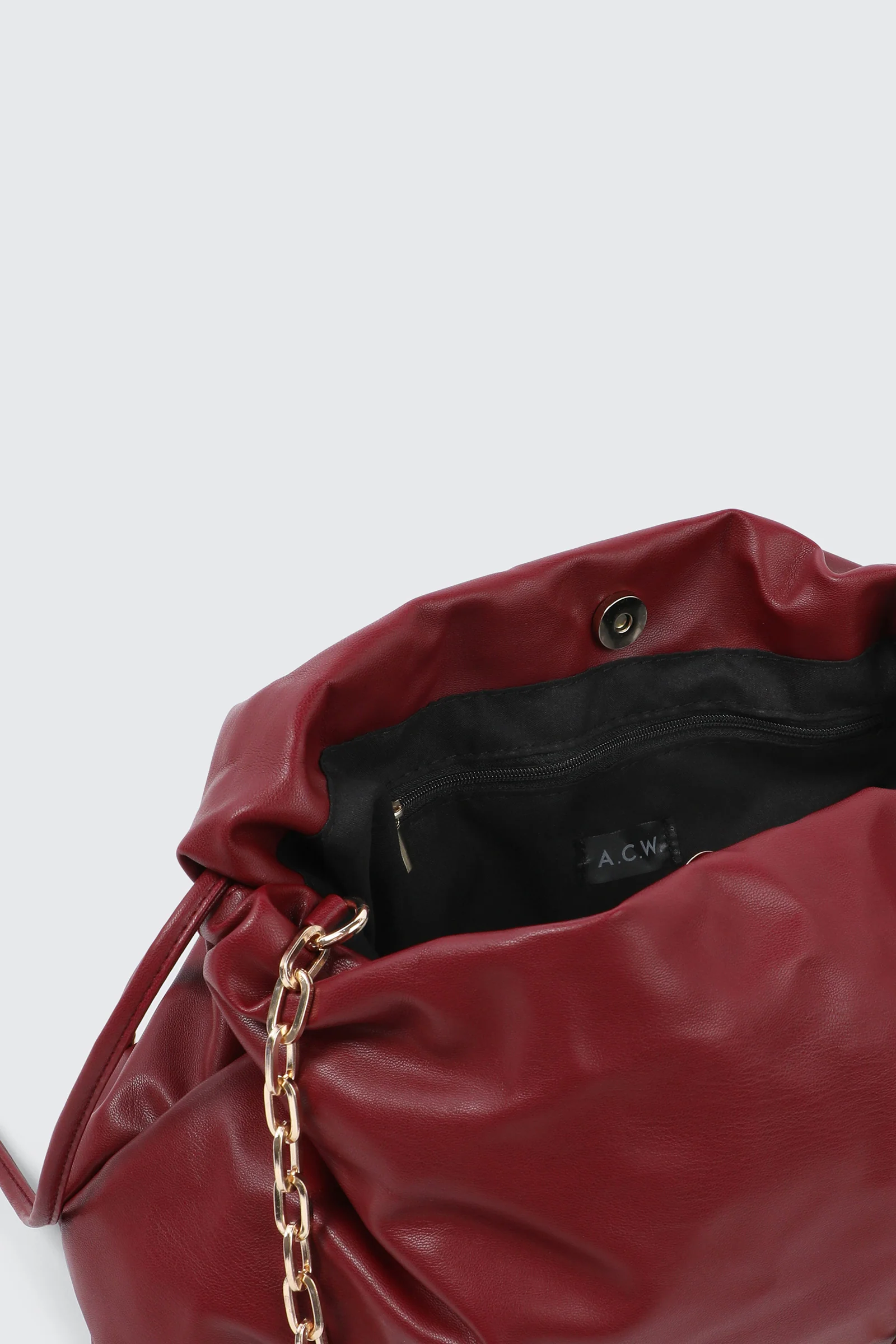 Faux Leather Shoulder Bag - Image 4