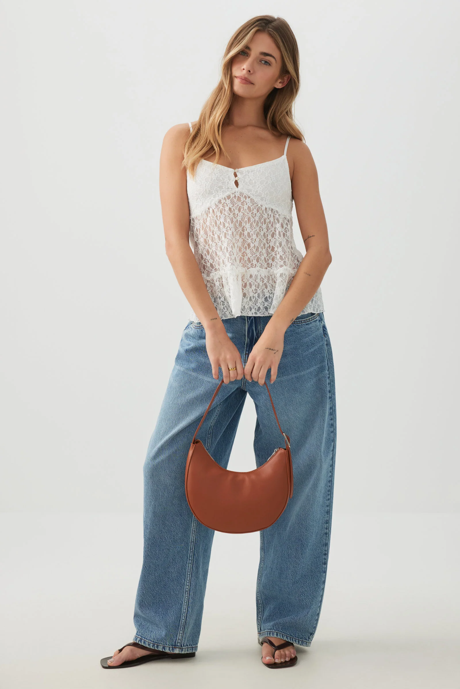 Faux Leather Shoulder Bag - Image 4