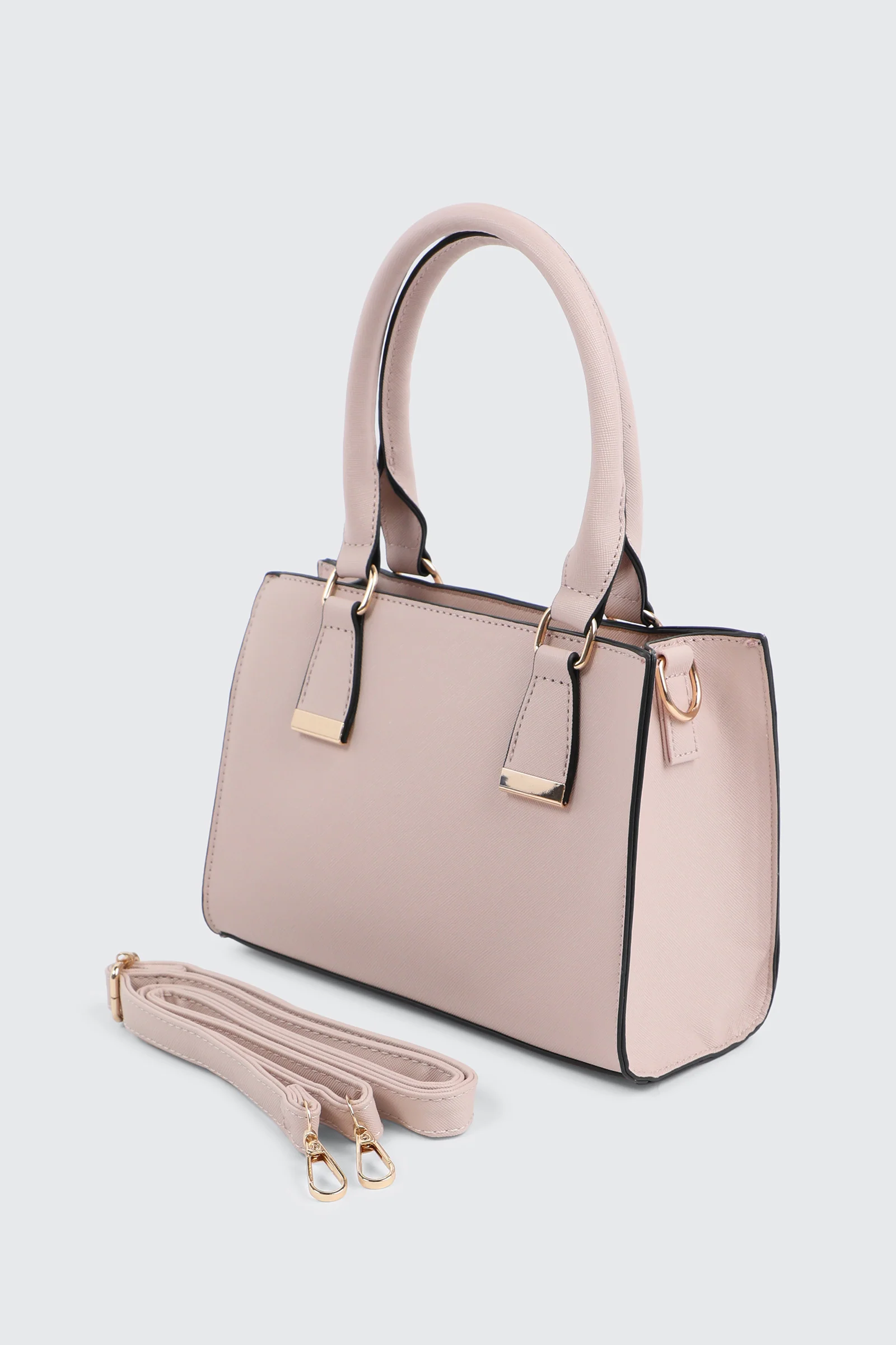 Faux leather Small Structured Handbag - Image 2
