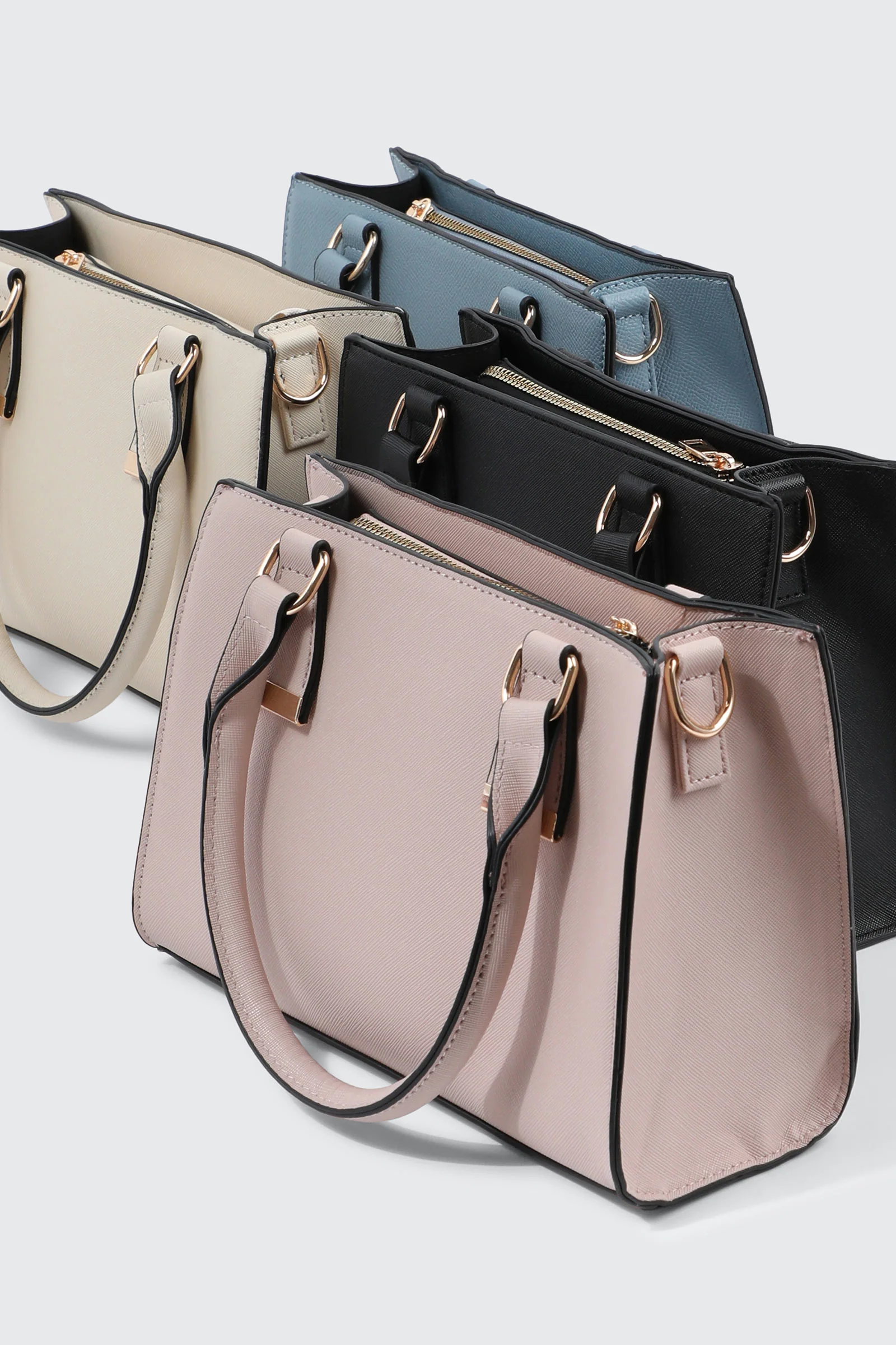 Faux leather Small Structured Handbag - Image 4