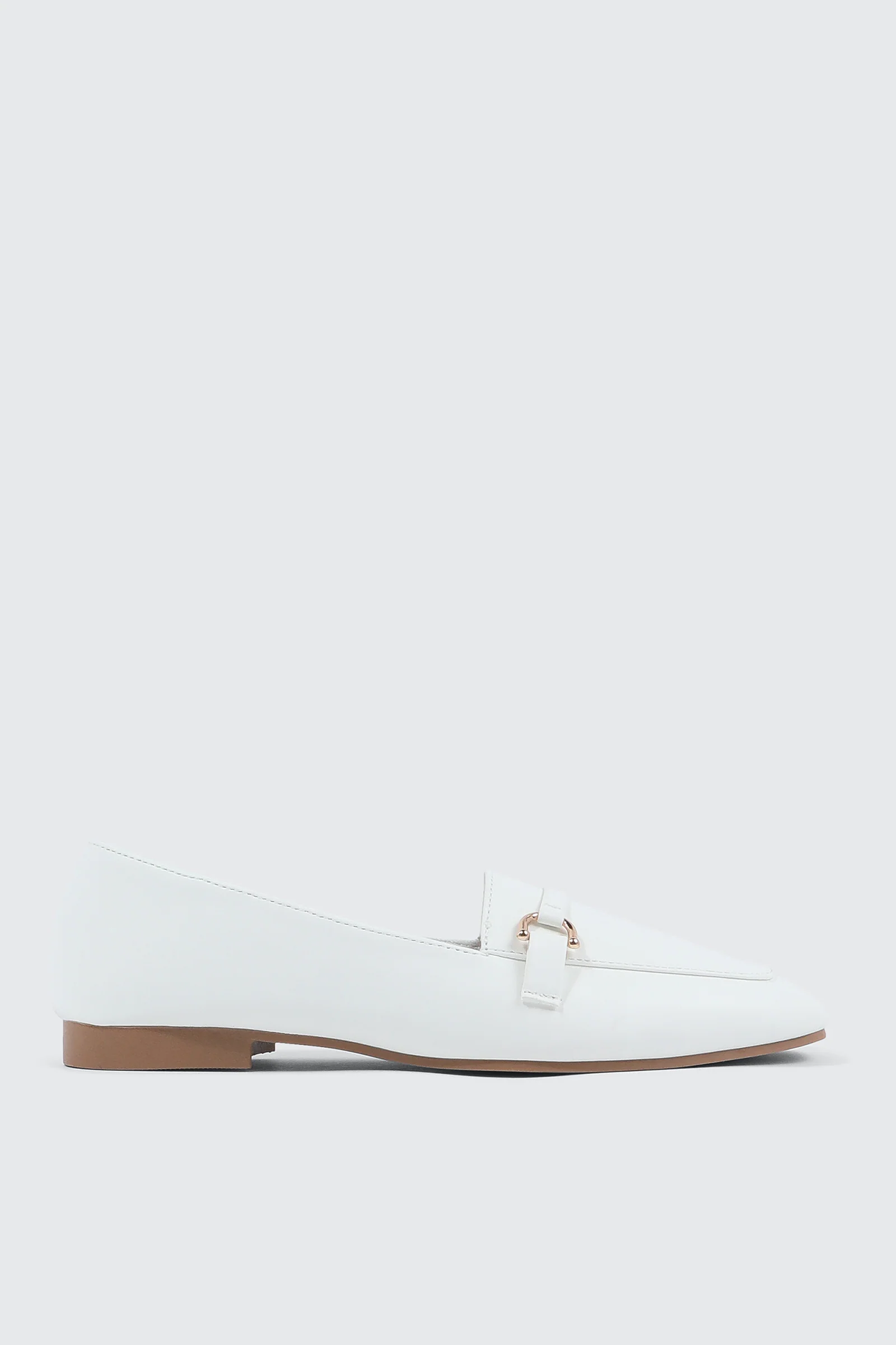 Faux Leather Square Toe Loafers