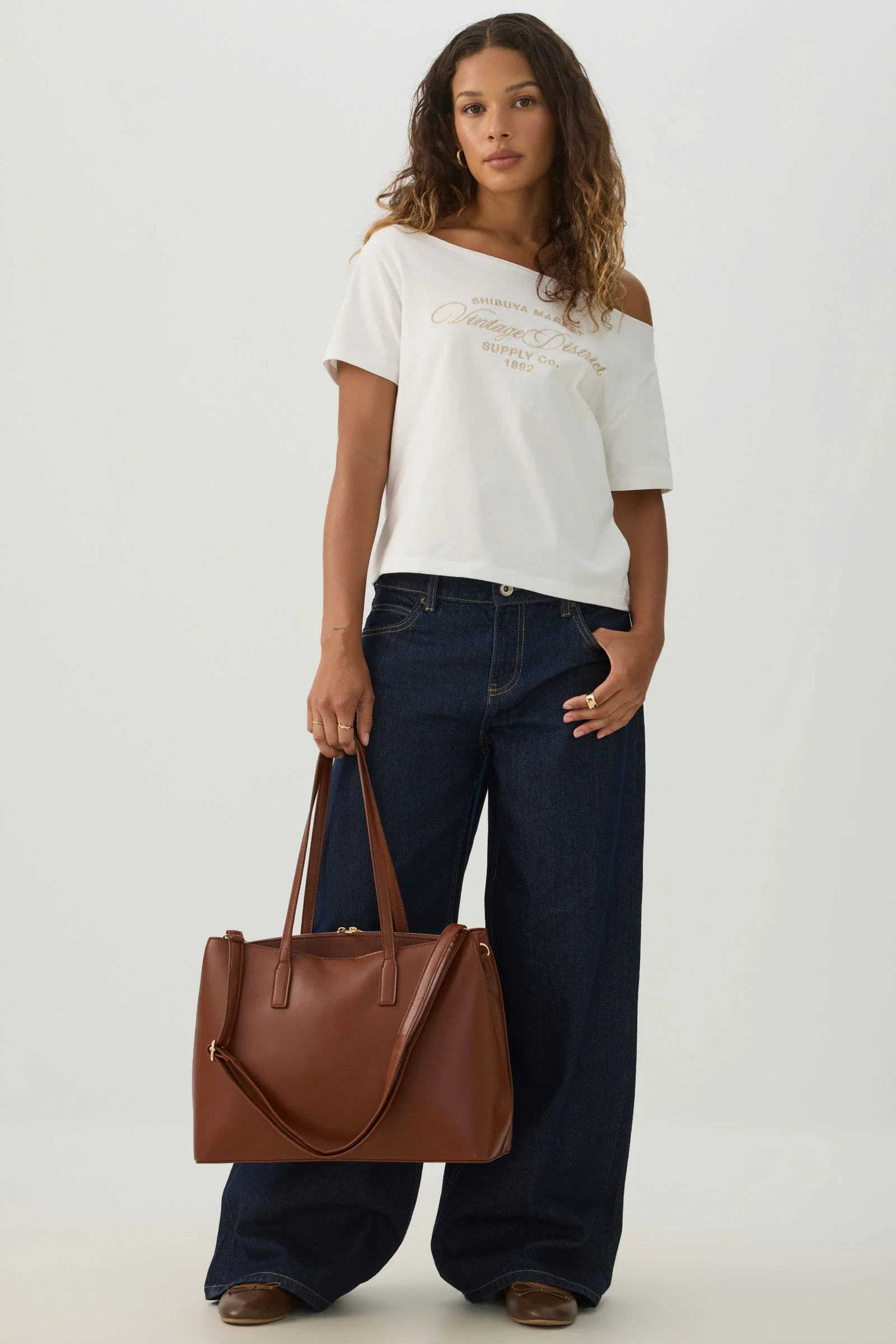 Faux Leather Tote Bag - Image 4