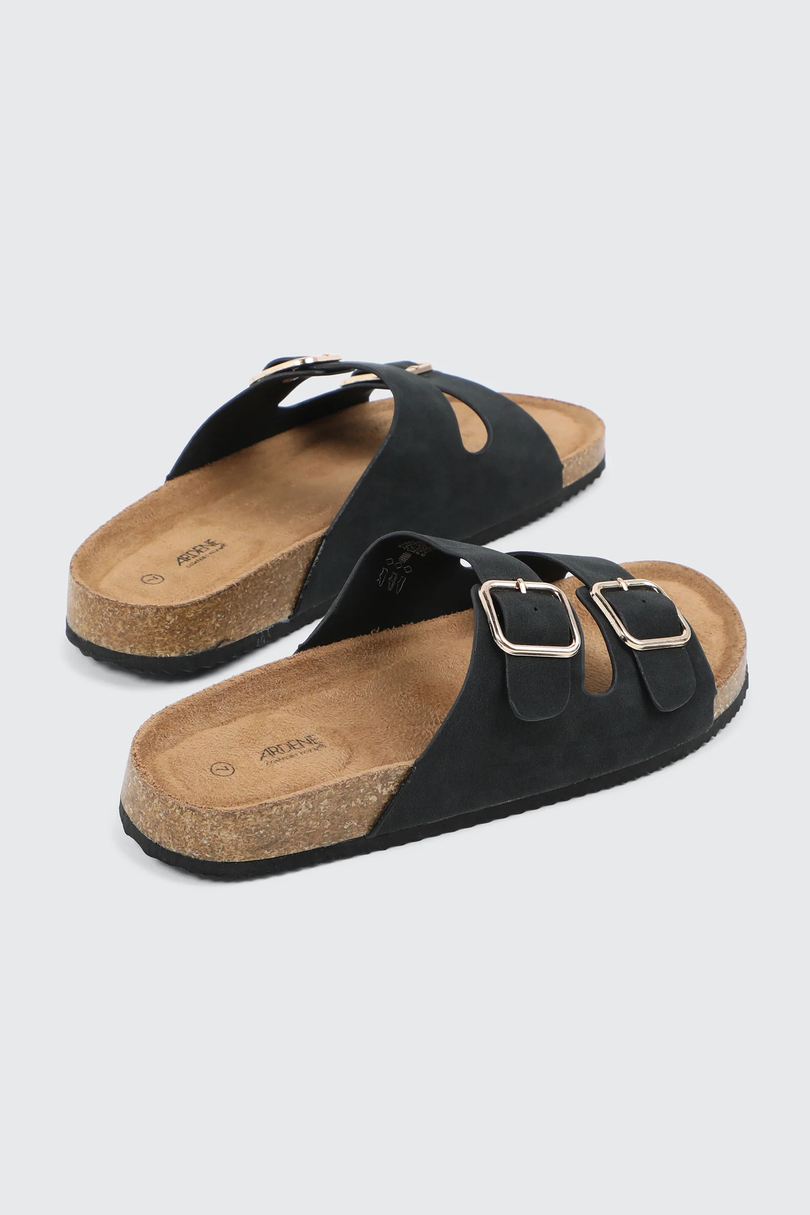 Faux Leather Two-Buckle Sandals - Image 3