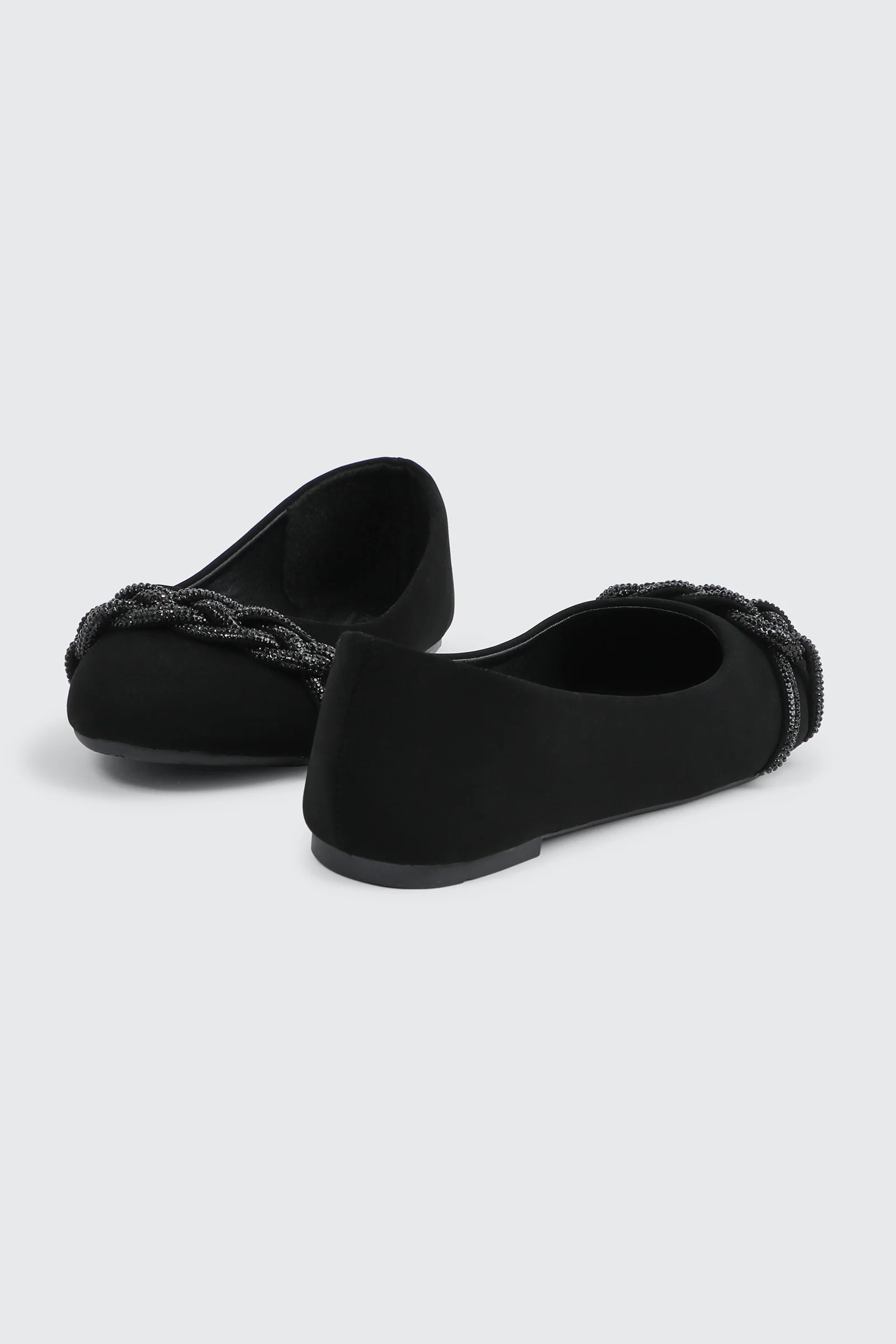 Faux Suede Ballet Flats with Braided Detail - Image 3