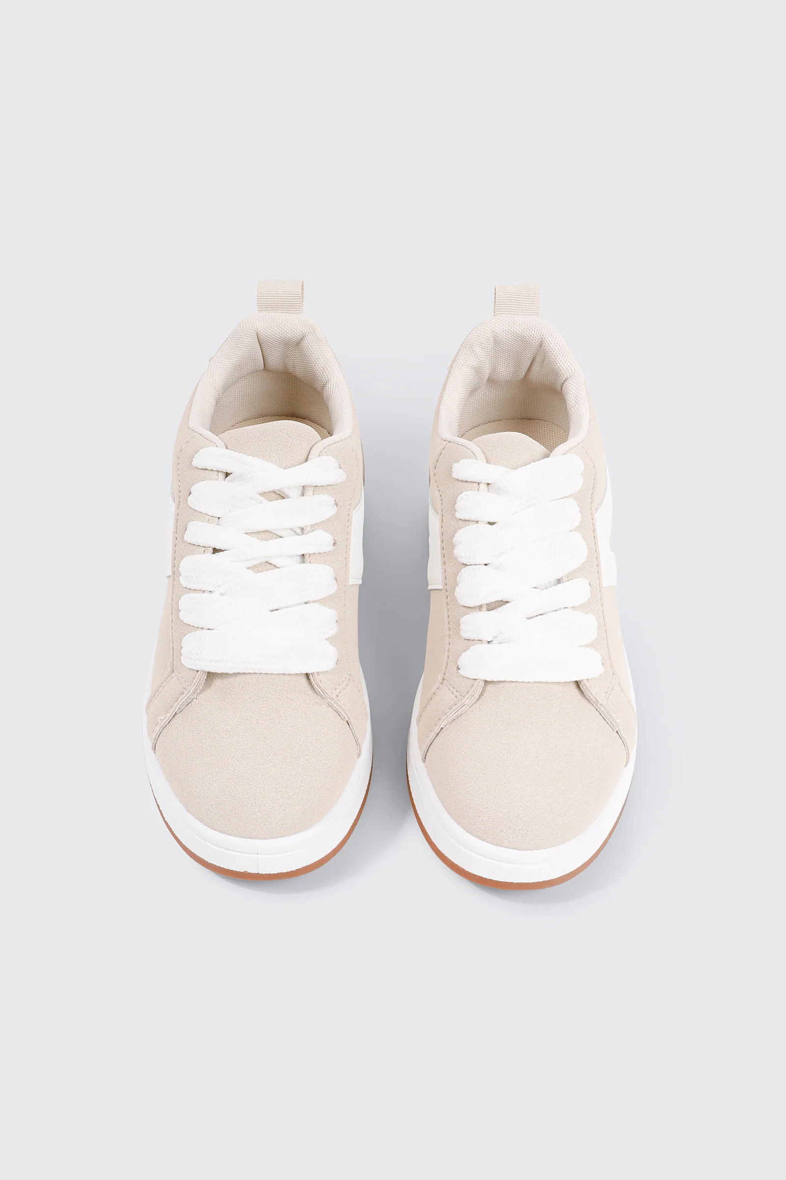 Faux Suede Contrast Sneakers - Image 4