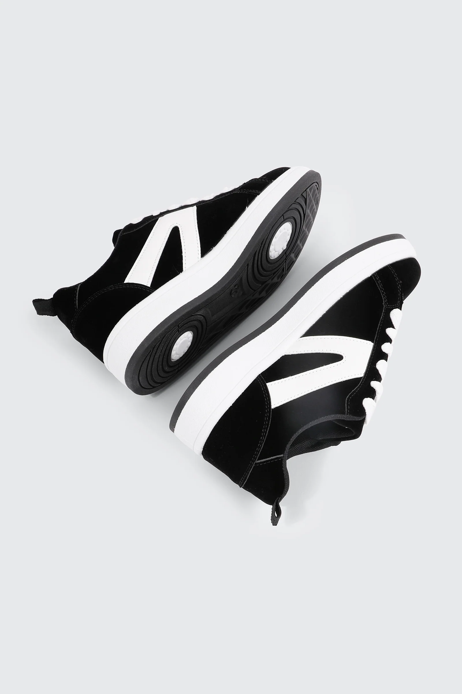 Faux Suede Contrast Sneakers - Image 3